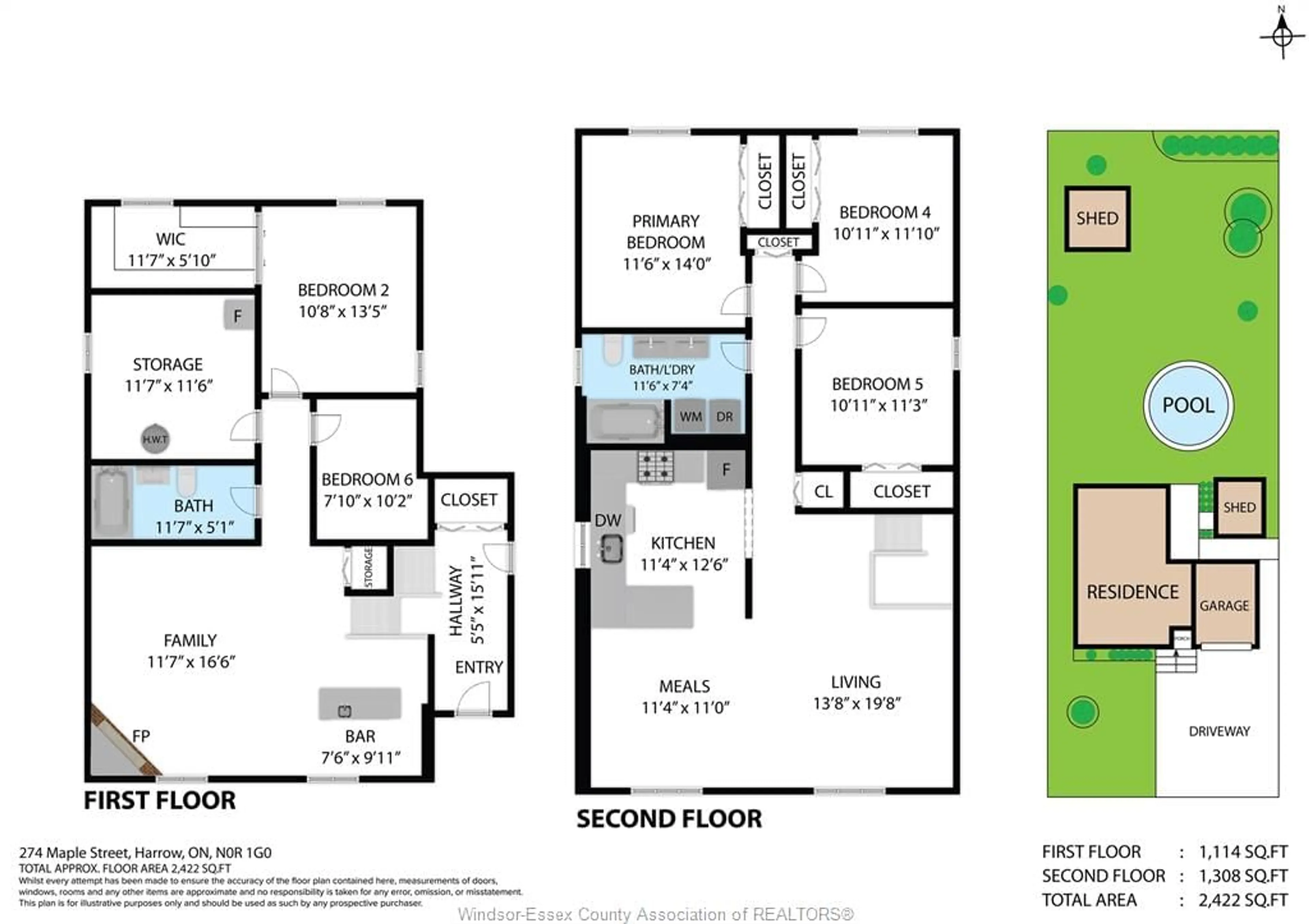 Floor plan for 274 Maple Ave, Harrow Ontario N0R1G0