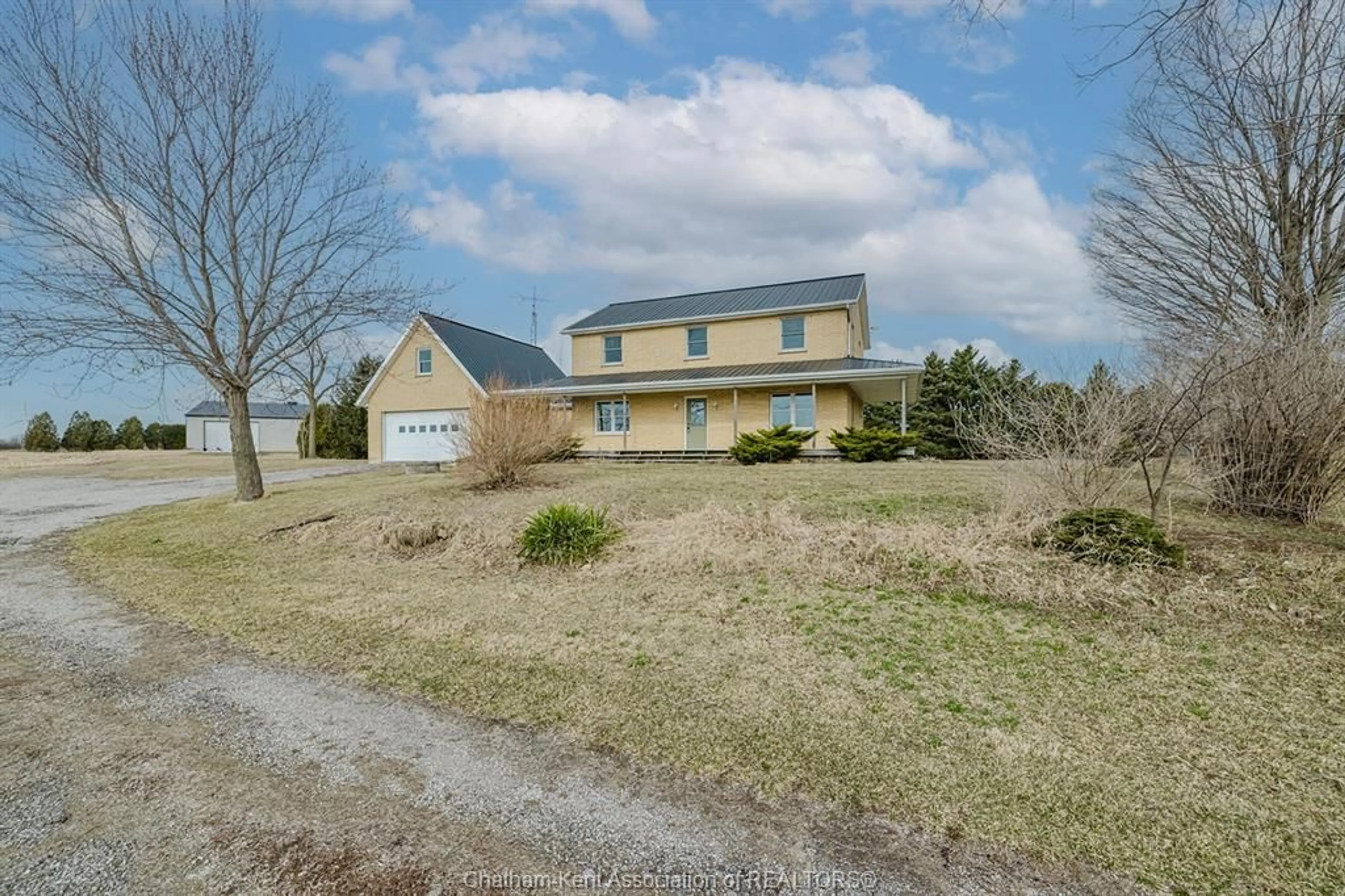 A pic from outside/outdoor area/front of a property/back of a property/a pic from drone, street for 14509 Talbot Line, Muirkirk Ontario N0L 1X0