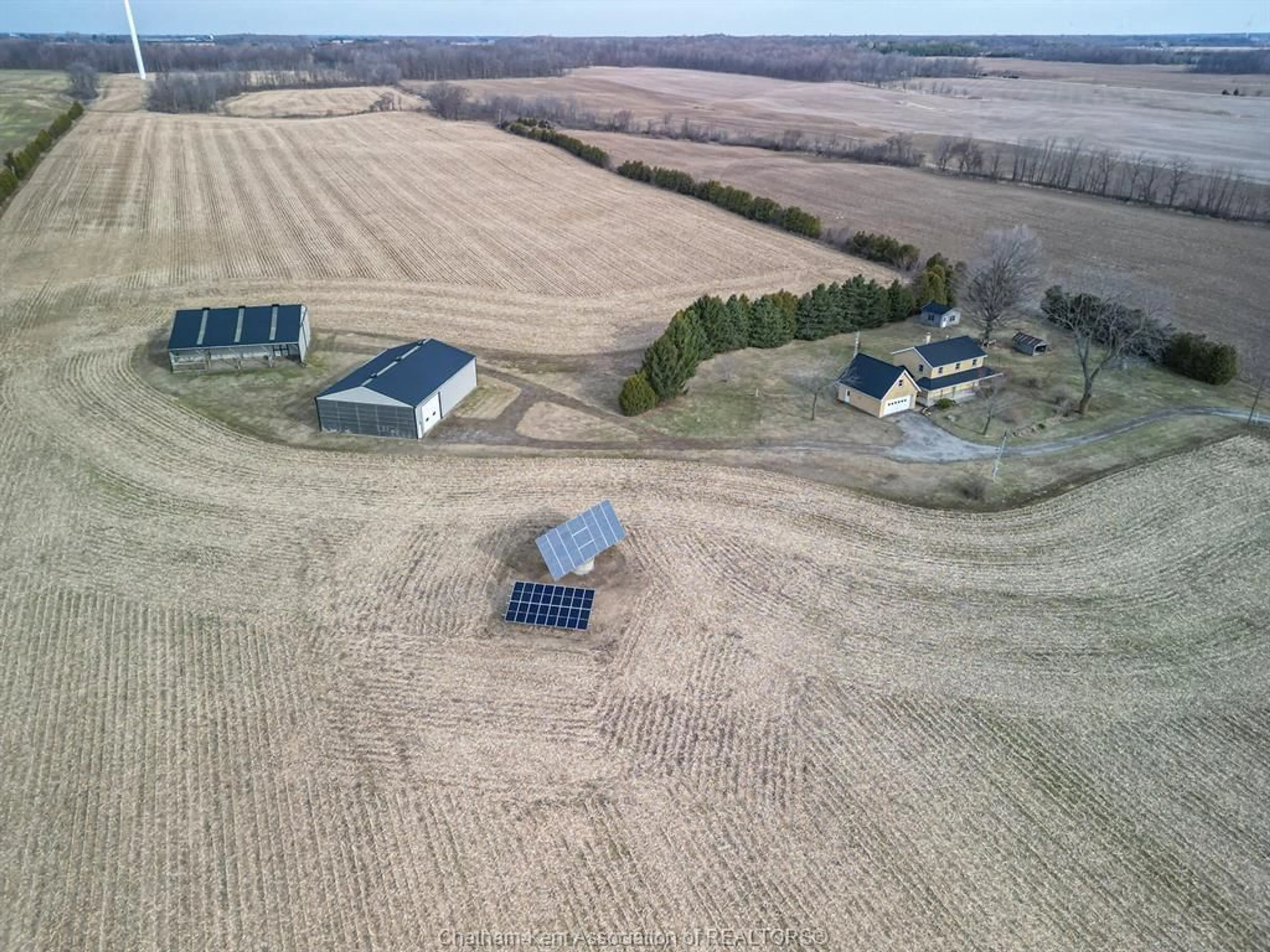 A pic from outside/outdoor area/front of a property/back of a property/a pic from drone, building for 14509 Talbot Line, Muirkirk Ontario N0L 1X0