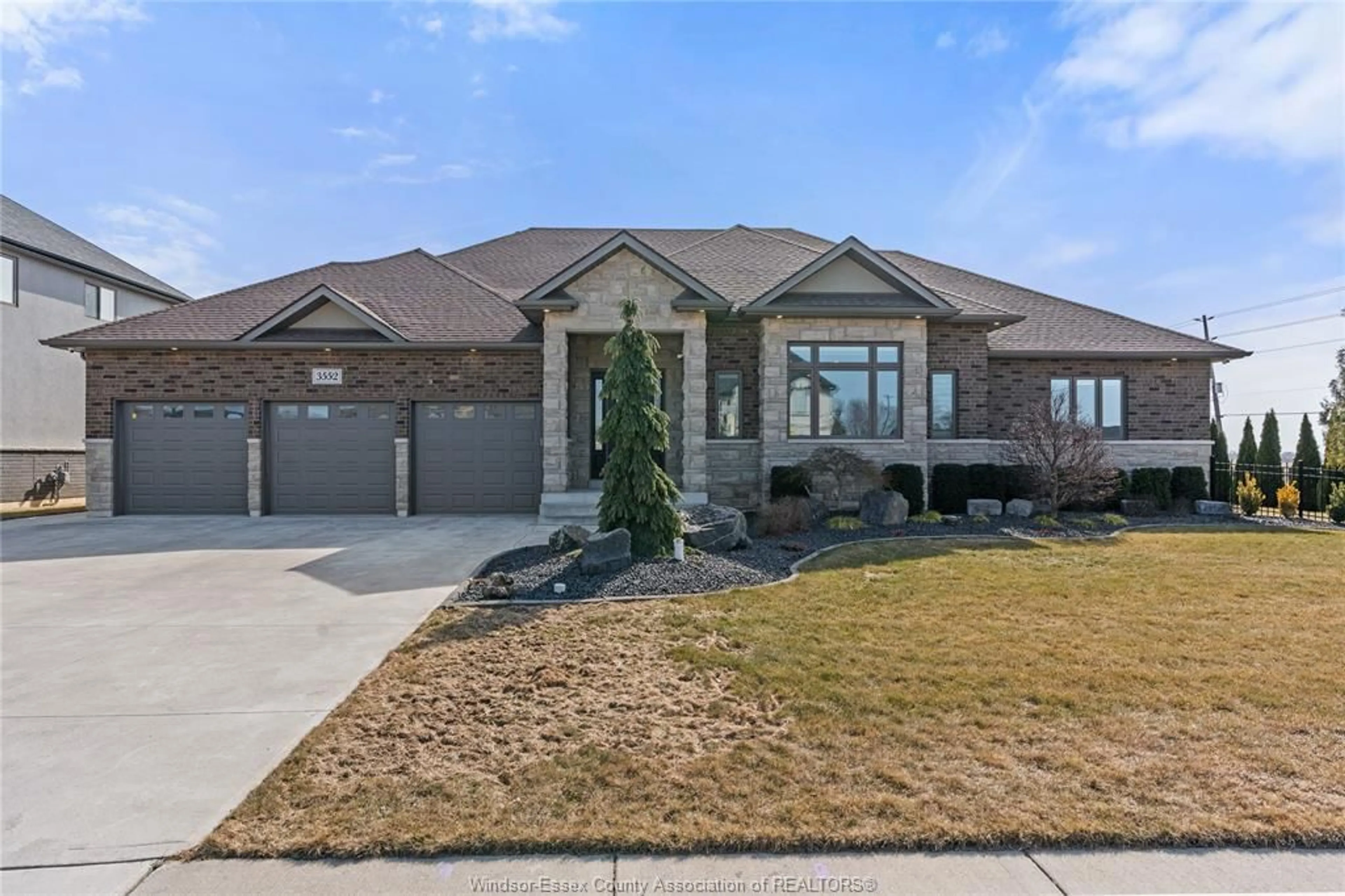 Home with brick exterior material, street for 3552 SEVEN LAKES Dr, LaSalle Ontario N9H 0E5