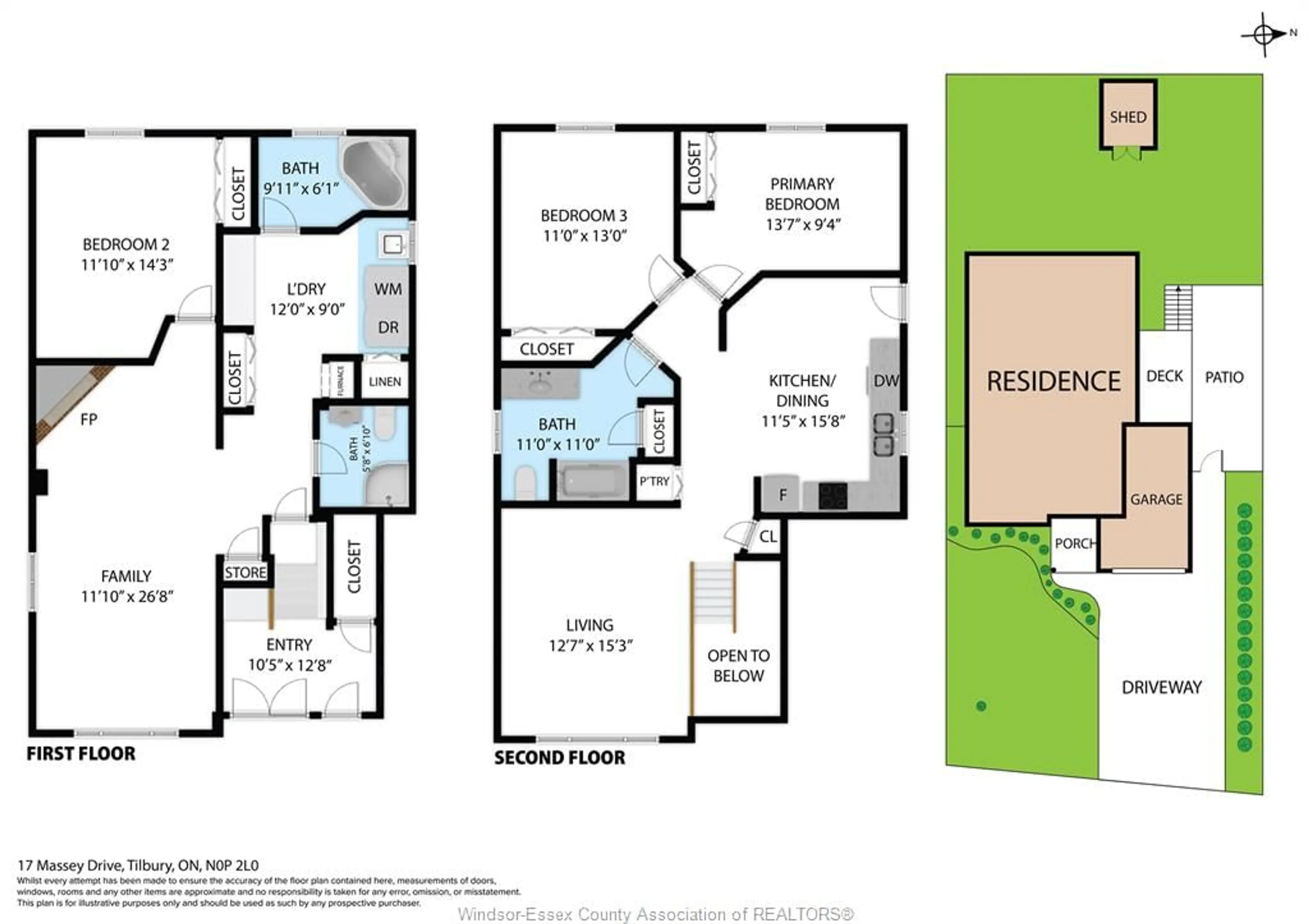 Floor plan for 17 MASSEY Dr, Tilbury Ontario N0P 2L0