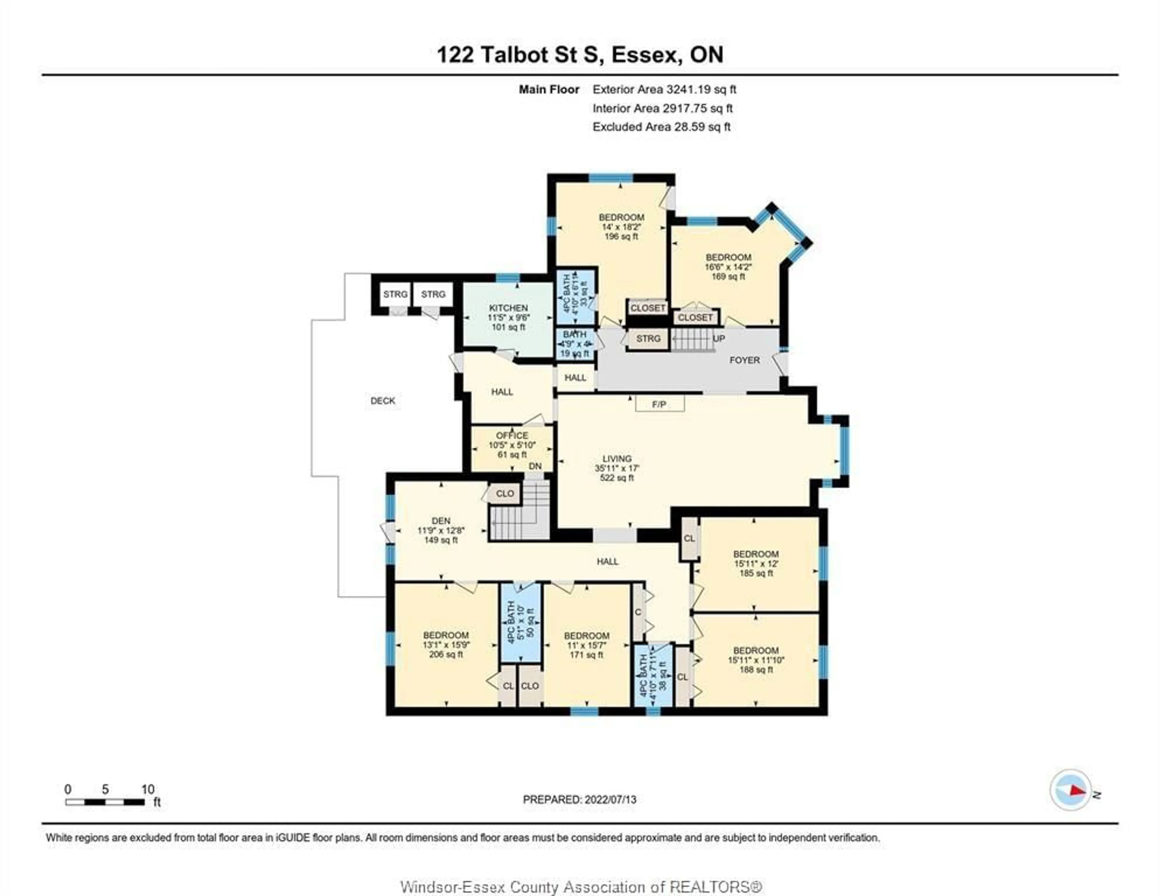 Floor plan for 122 Talbot St, Essex Ontario N8M 1B4