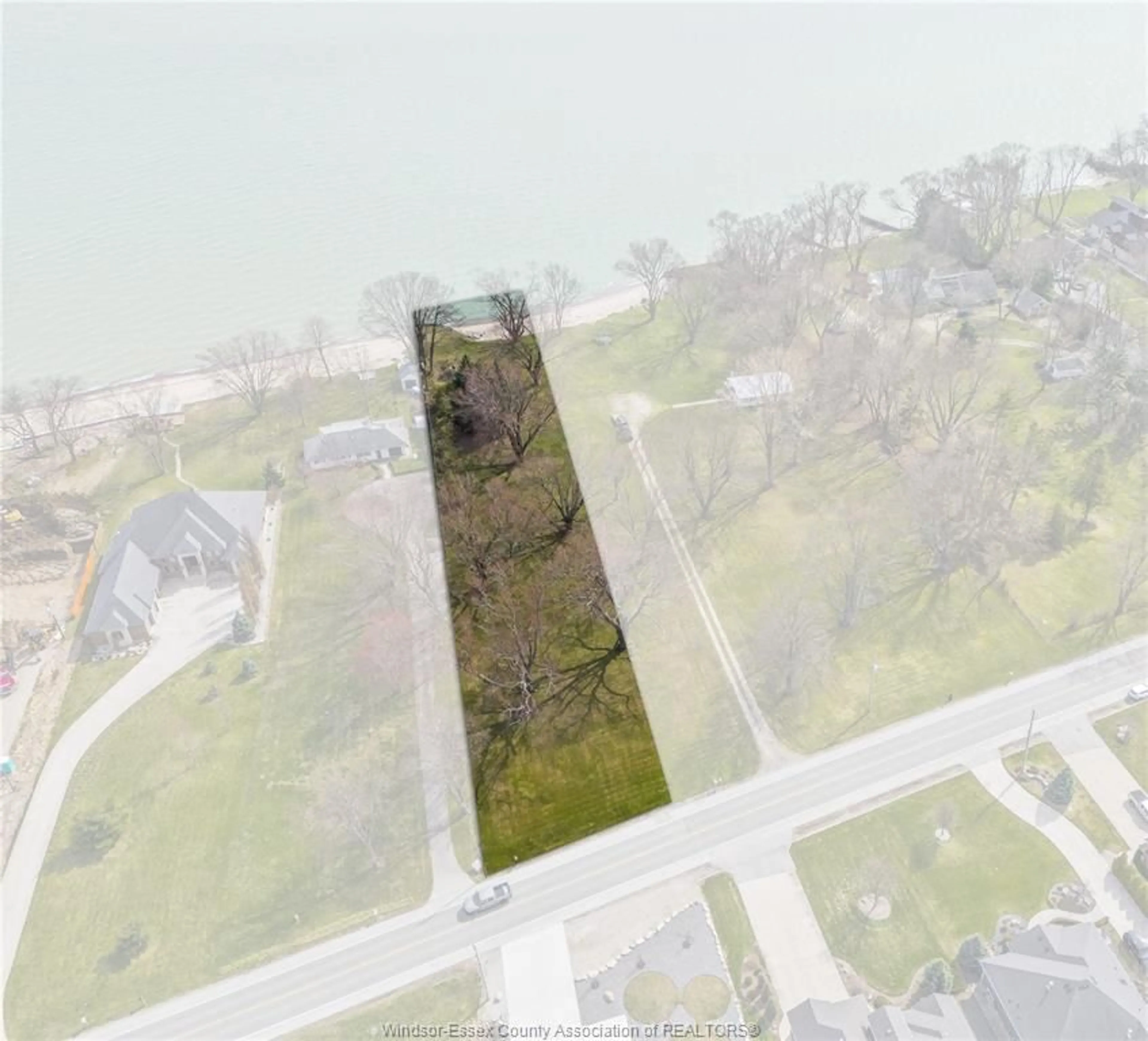 A pic from outside/outdoor area/front of a property/back of a property/a pic from drone, water/lake/river/ocean view for V/L HERITAGE Rd, Kingsville Ontario N9Y 2E6