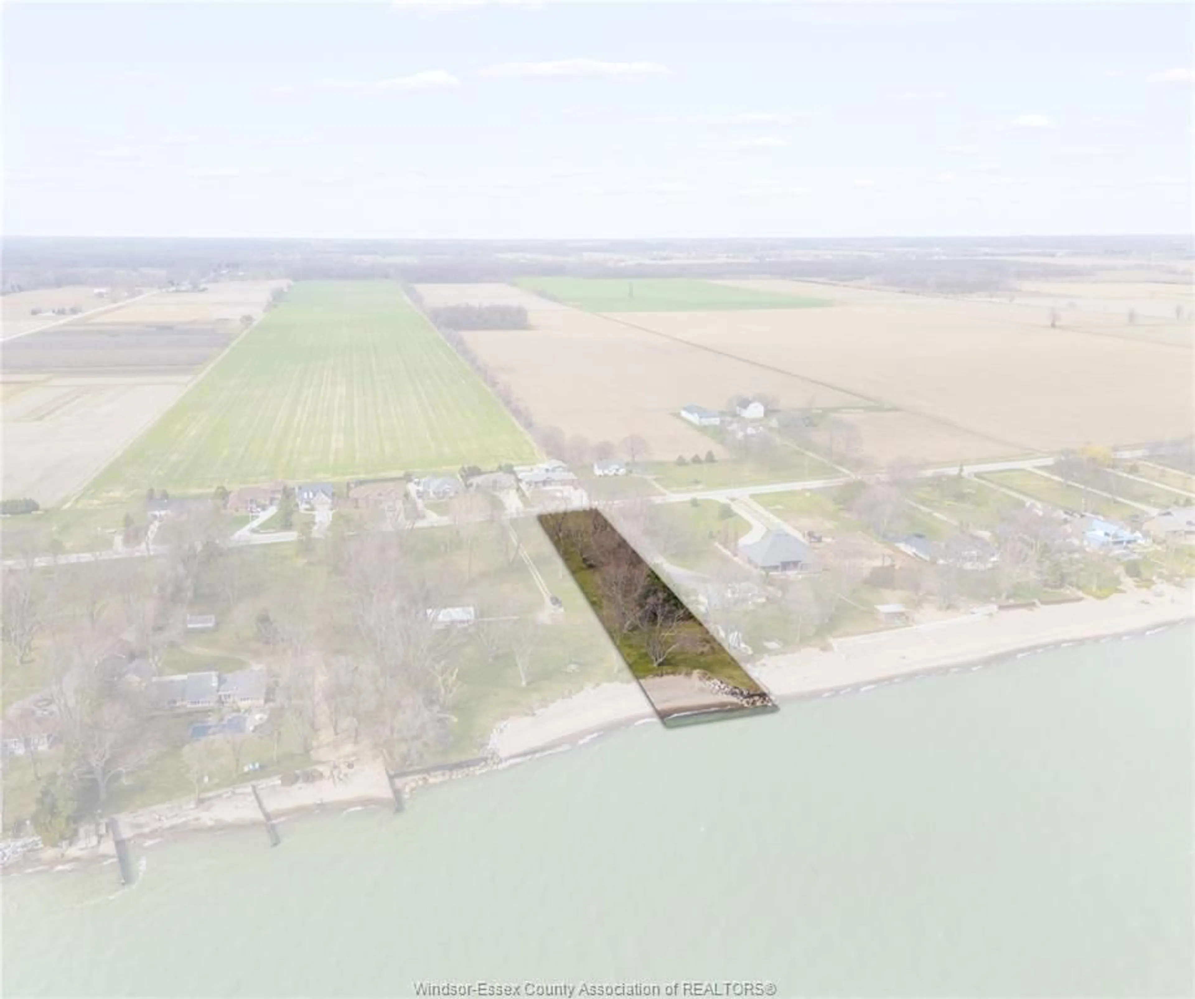 A pic from outside/outdoor area/front of a property/back of a property/a pic from drone, water/lake/river/ocean view for V/L HERITAGE Rd, Kingsville Ontario N9Y 2E6