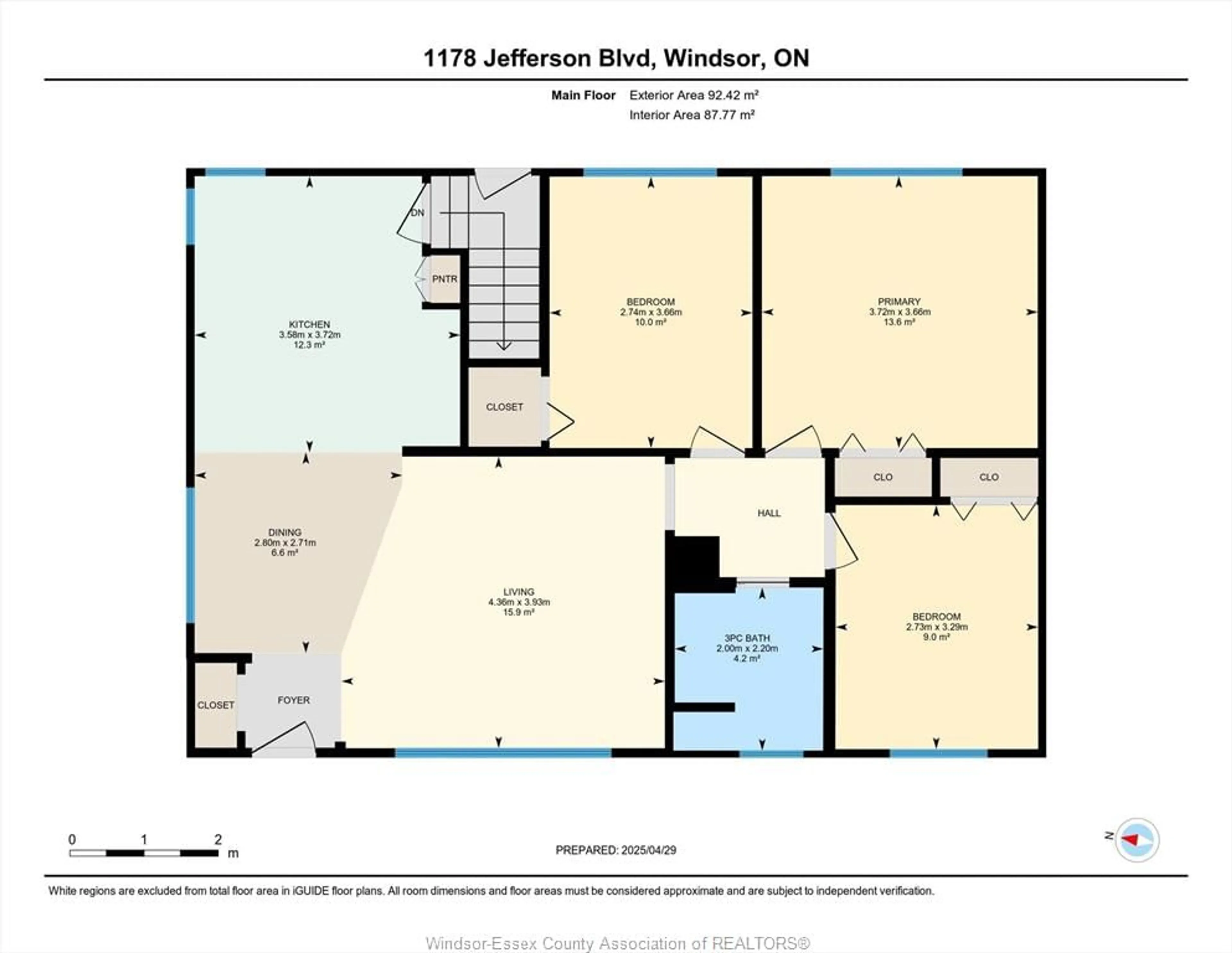 Floor plan for 1178 Jefferson Blvd, Windsor Ontario N8S 2R4
