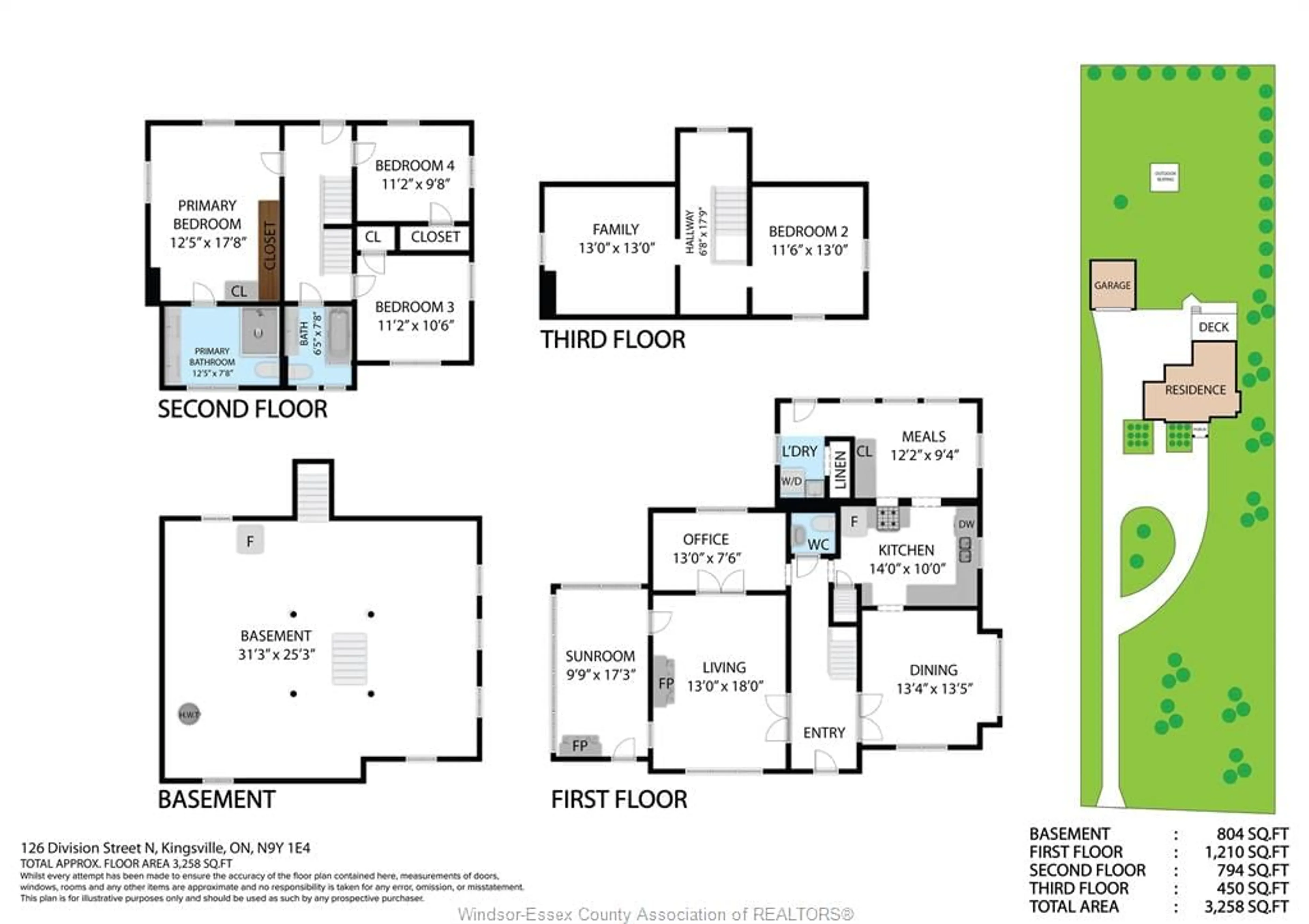 Floor plan for 126 Division St, Kingsville Ontario N9Y 1E4