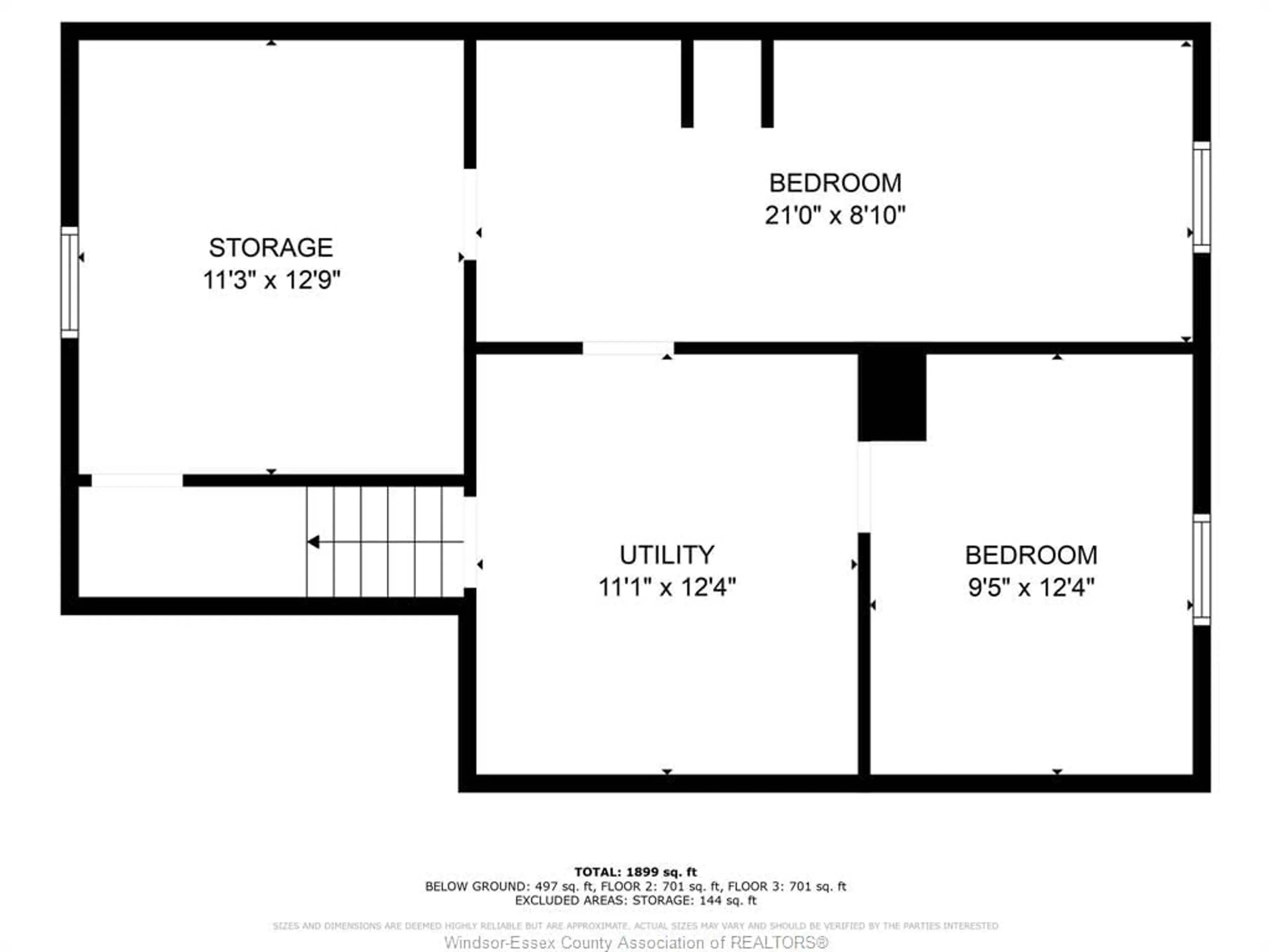 Floor plan for 1859 Ford Blvd, Windsor Ontario N8T 2E2