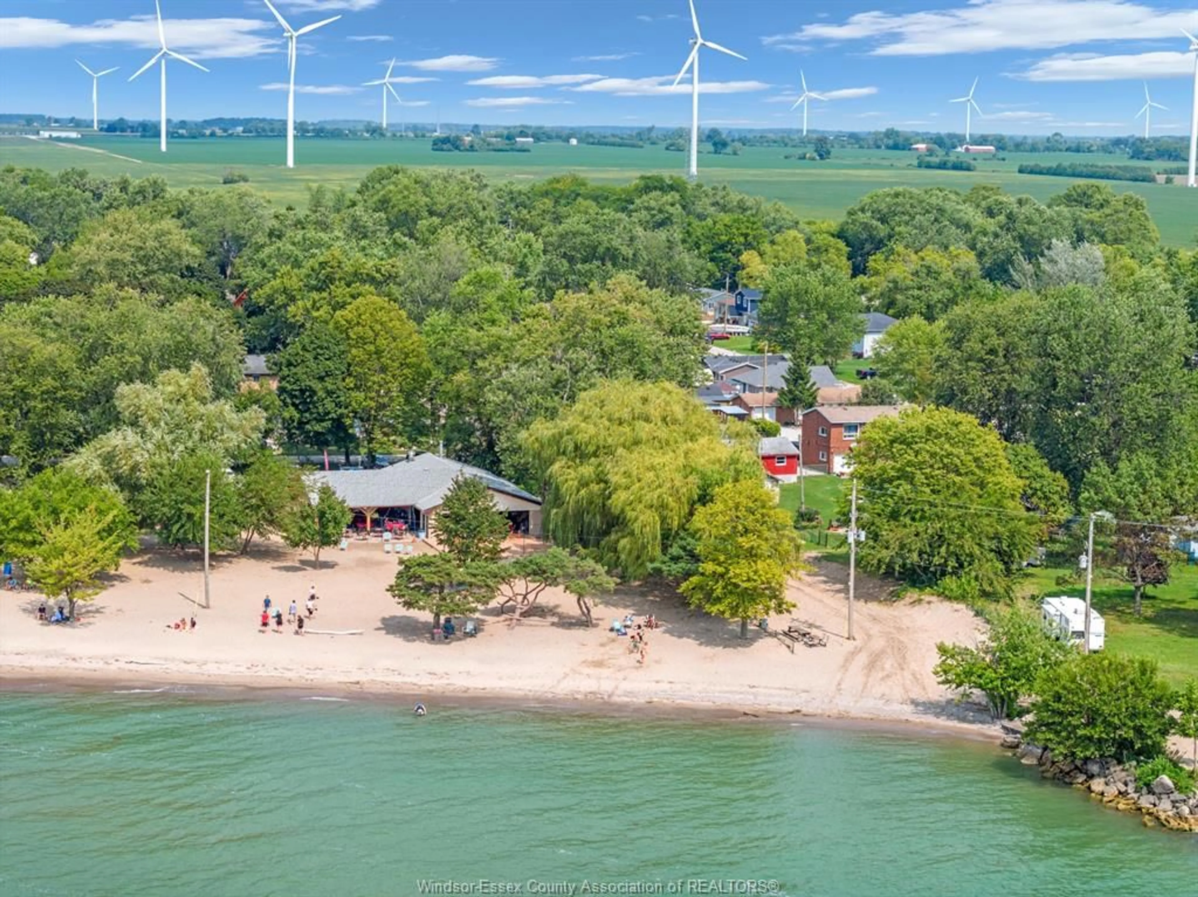 A pic from outside/outdoor area/front of a property/back of a property/a pic from drone, water/lake/river/ocean view for 128 BELLCREFT Dr, Harrow Ontario N0R 1G0