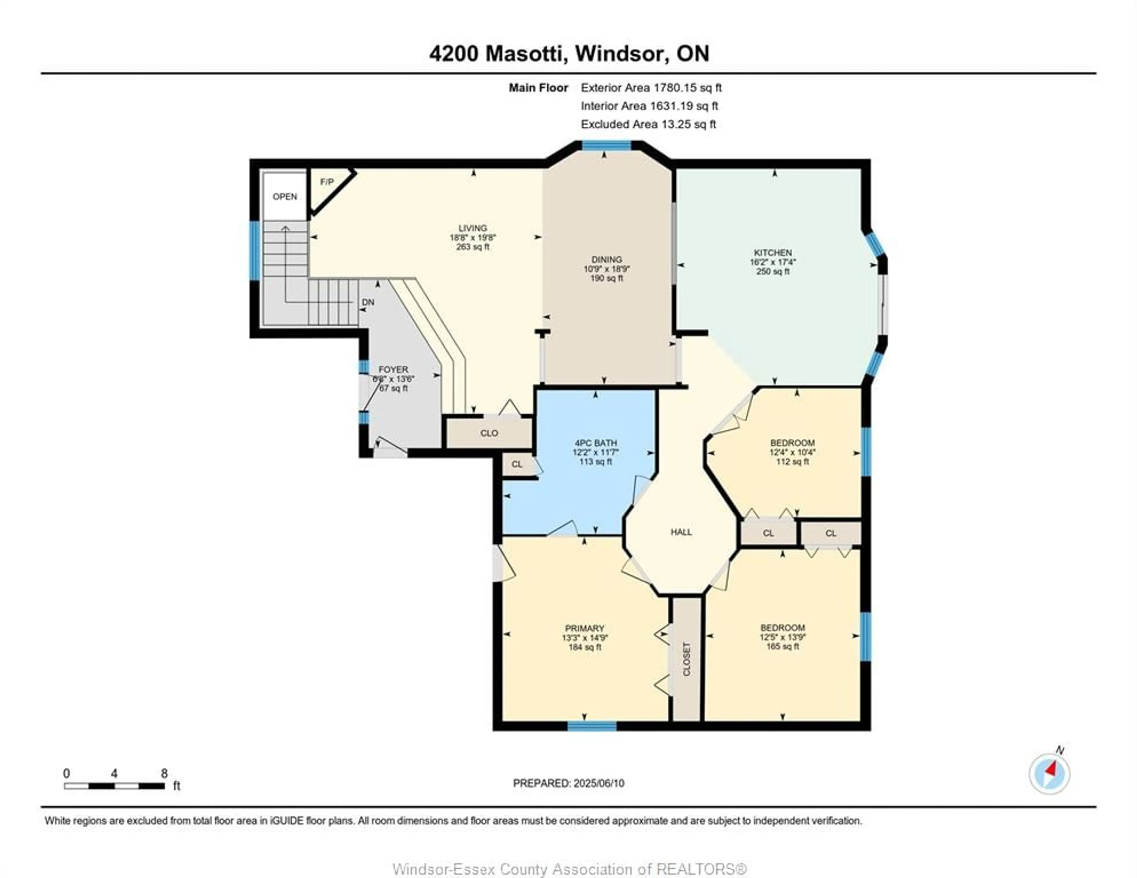 Floor plan for 4200 Masotti, Windsor Ontario N9G 2V2