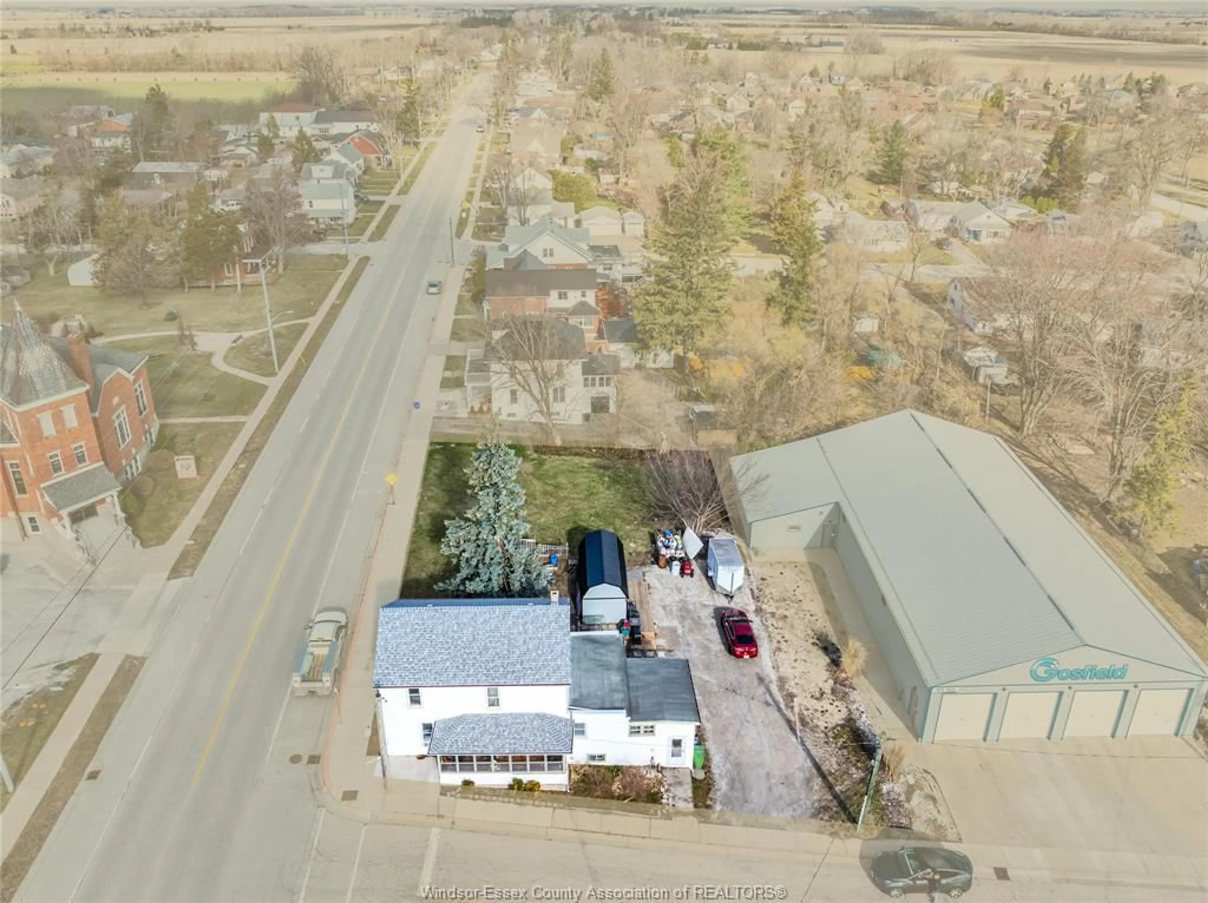 A pic from outside/outdoor area/front of a property/back of a property/a pic from drone, building for 134 County Road 34 West, Cottam Ontario N0R 1B0