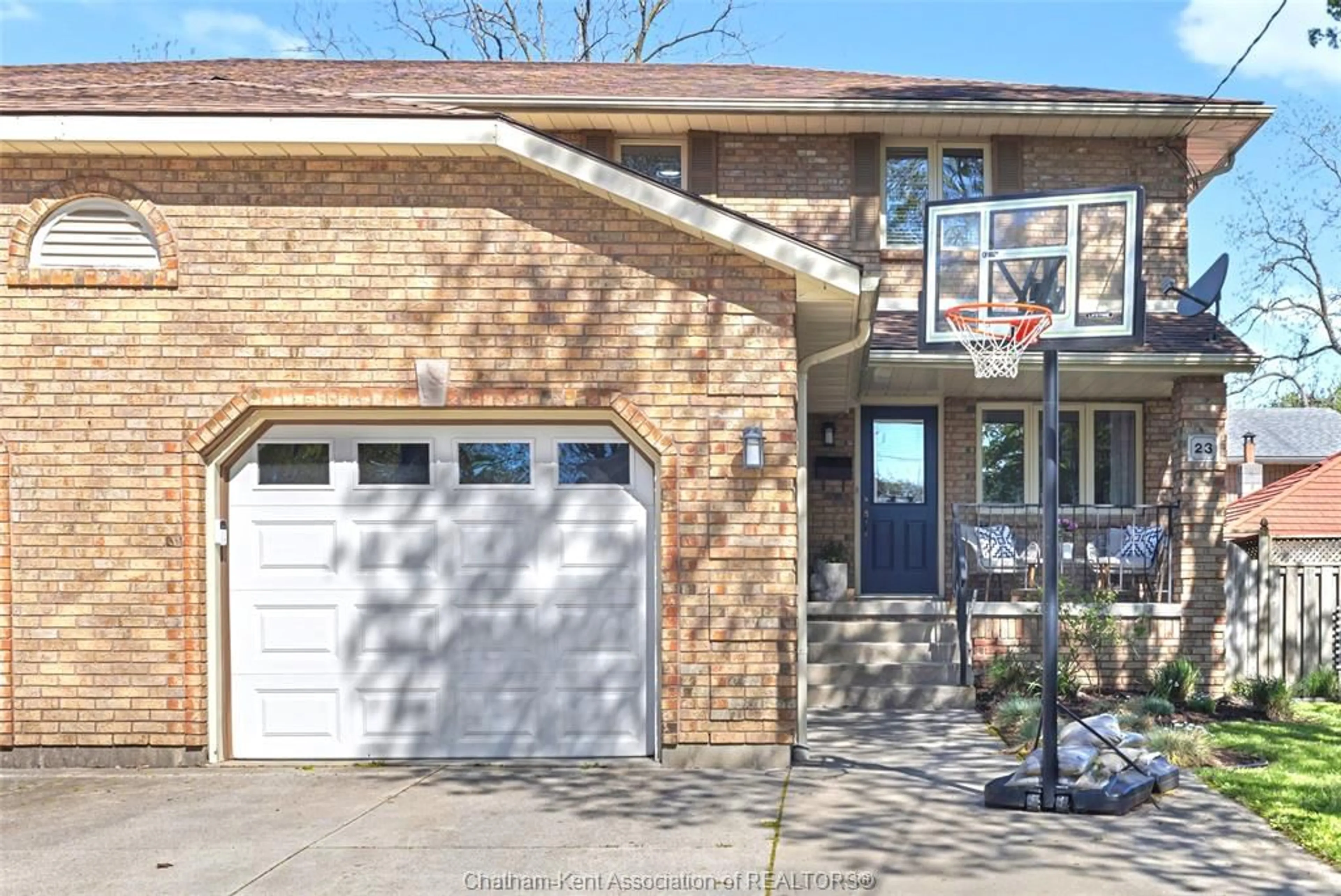 Home with brick exterior material, street for 23 Poplar St, Chatham Ontario N7L 1J8
