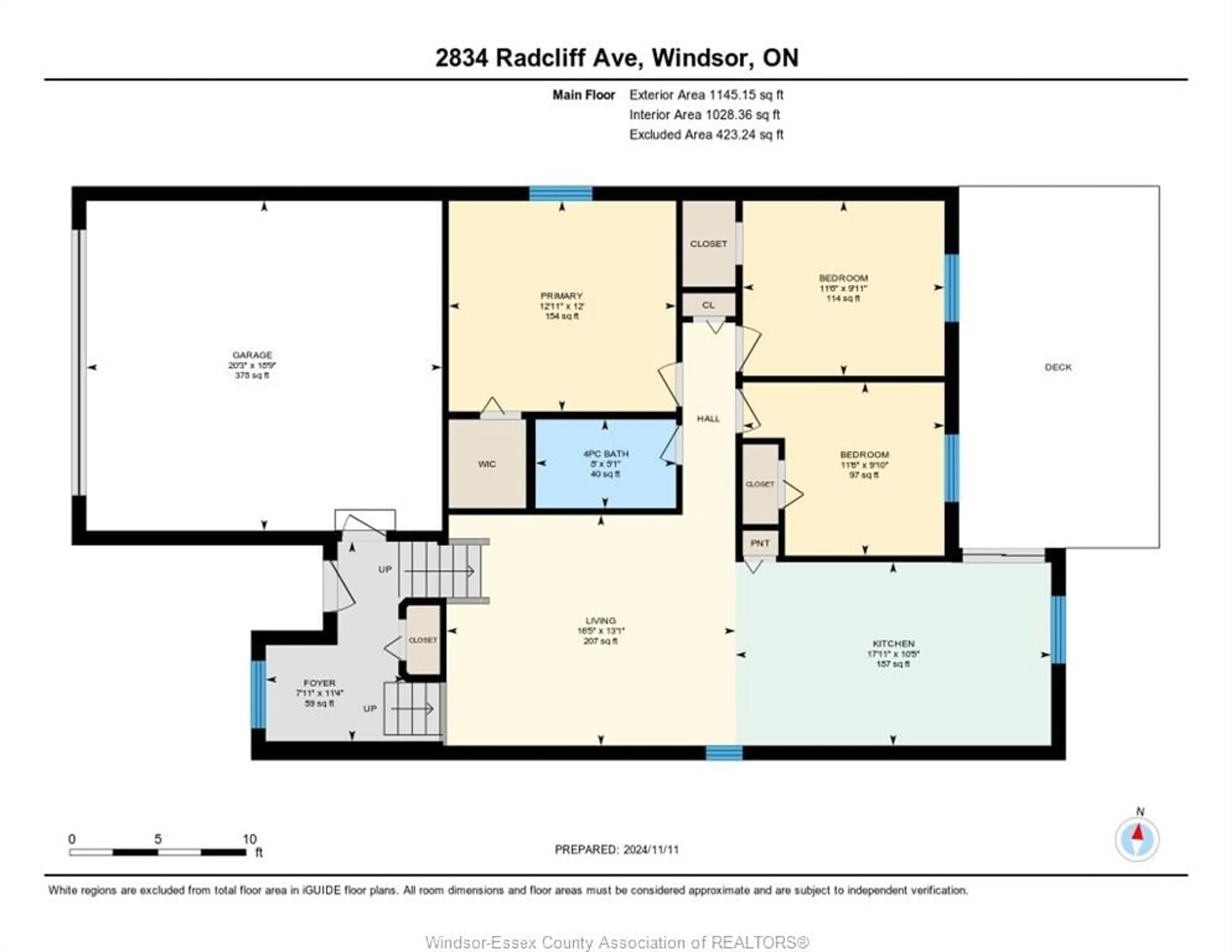 Floor plan for 2384 RADCLIFF Ave, Windsor Ontario N8P 1V5