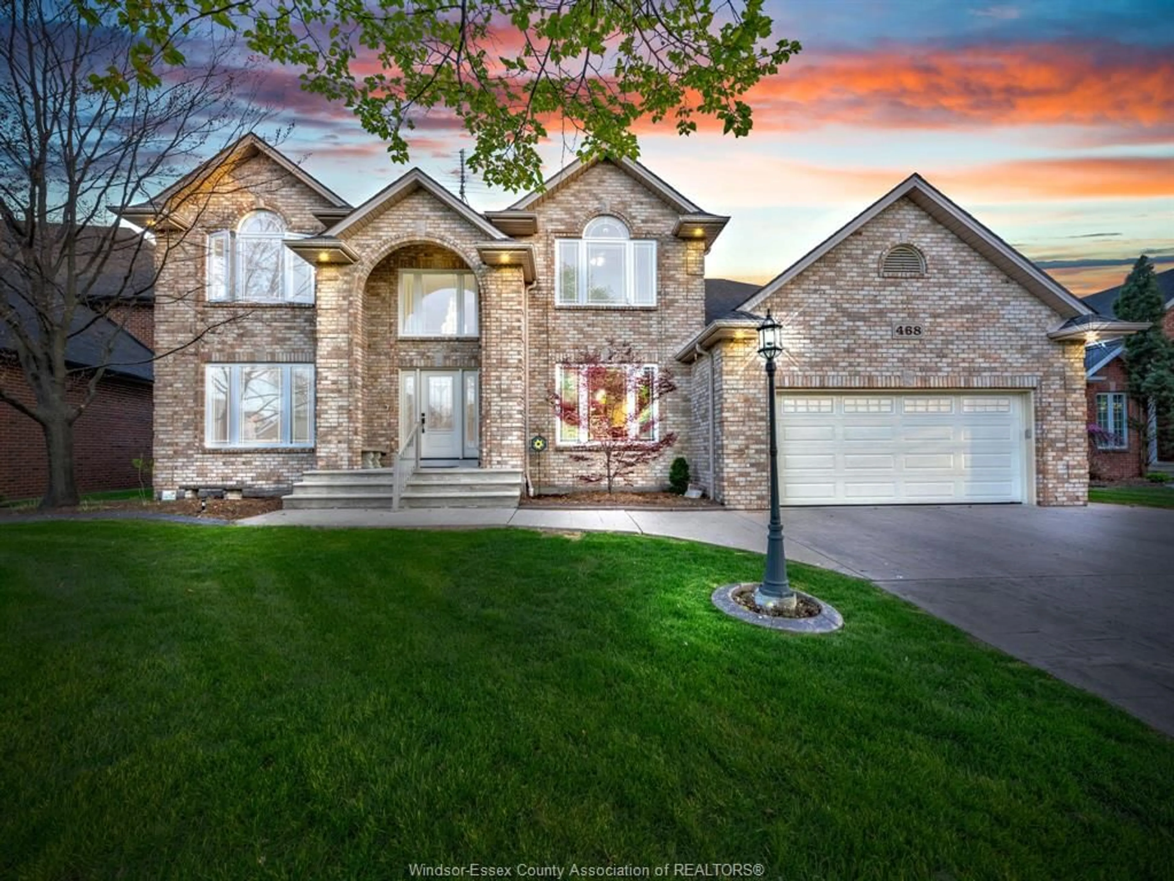 Home with brick exterior material, street for 468 ORCHARD PARK Dr, Tecumseh Ontario N8N 4Y1