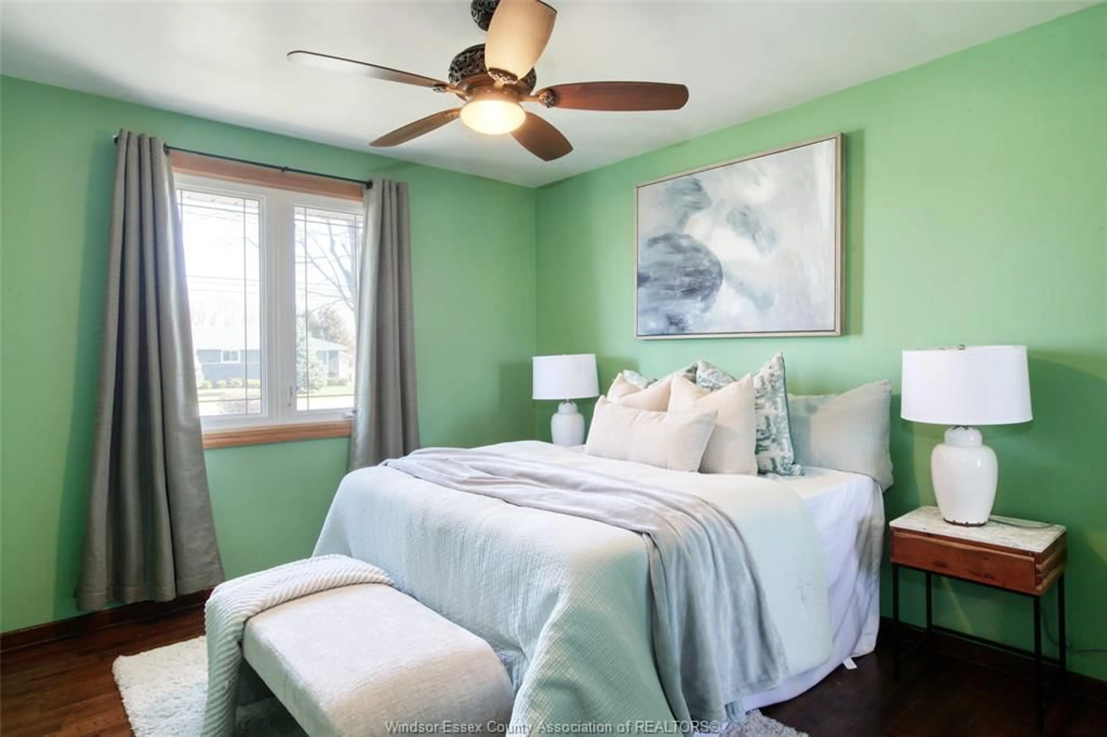 Bedroom with bed, wood/laminate floor for 362 REAUME, LaSalle Ontario N9J 1B1