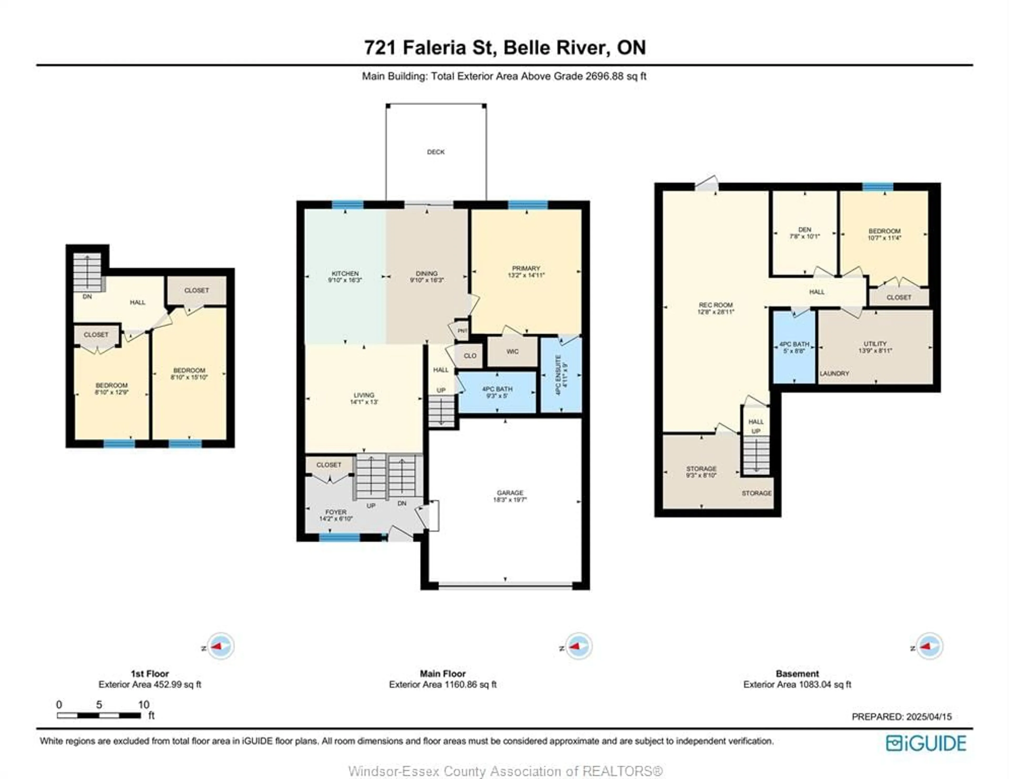 Floor plan for 721 Faleria Street, Lakeshore Ontario N8L 0K1