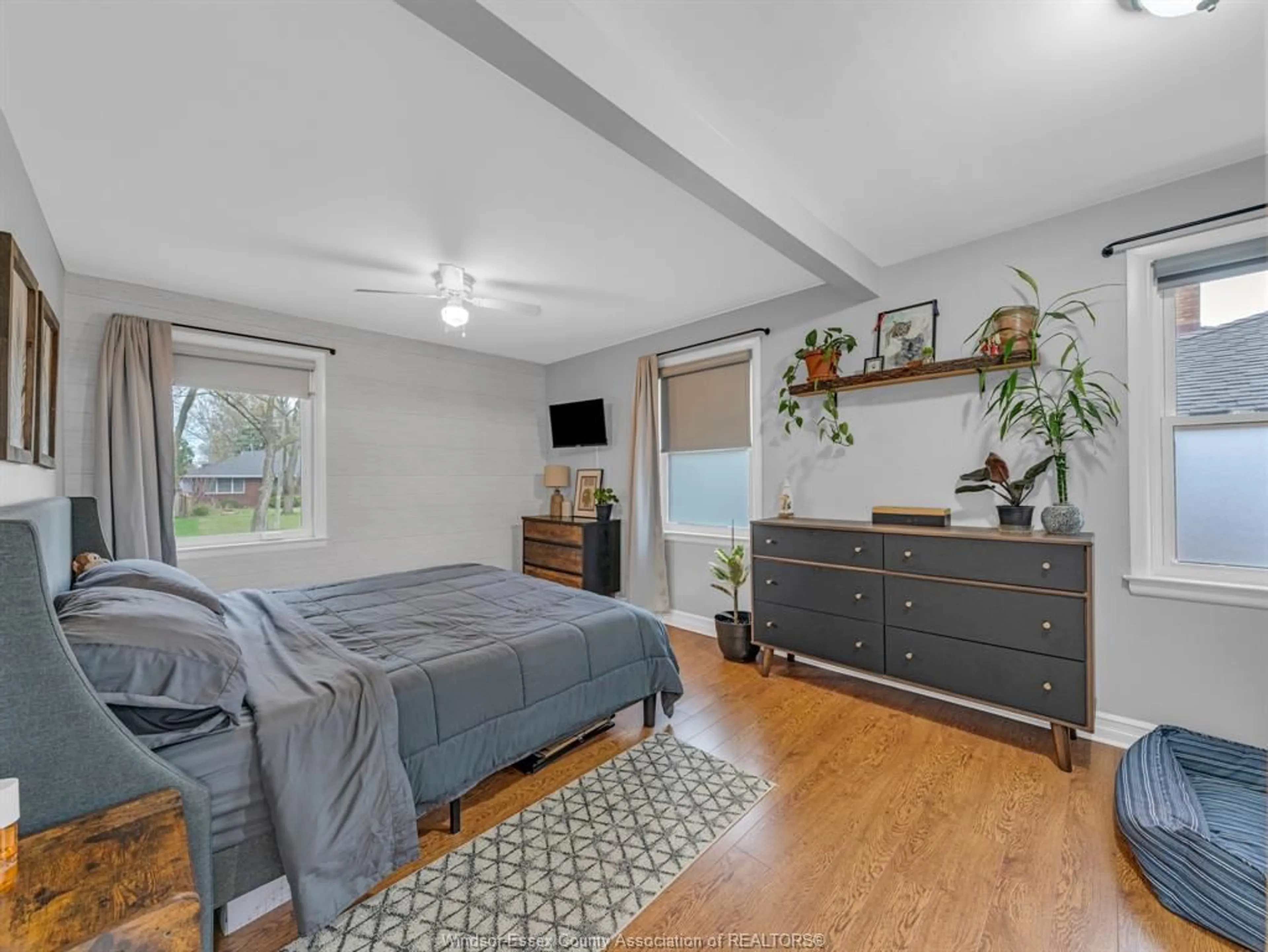 Bedroom with bed, wood/laminate floor for 2563 Westminster, Windsor Ontario N8T 1Y2