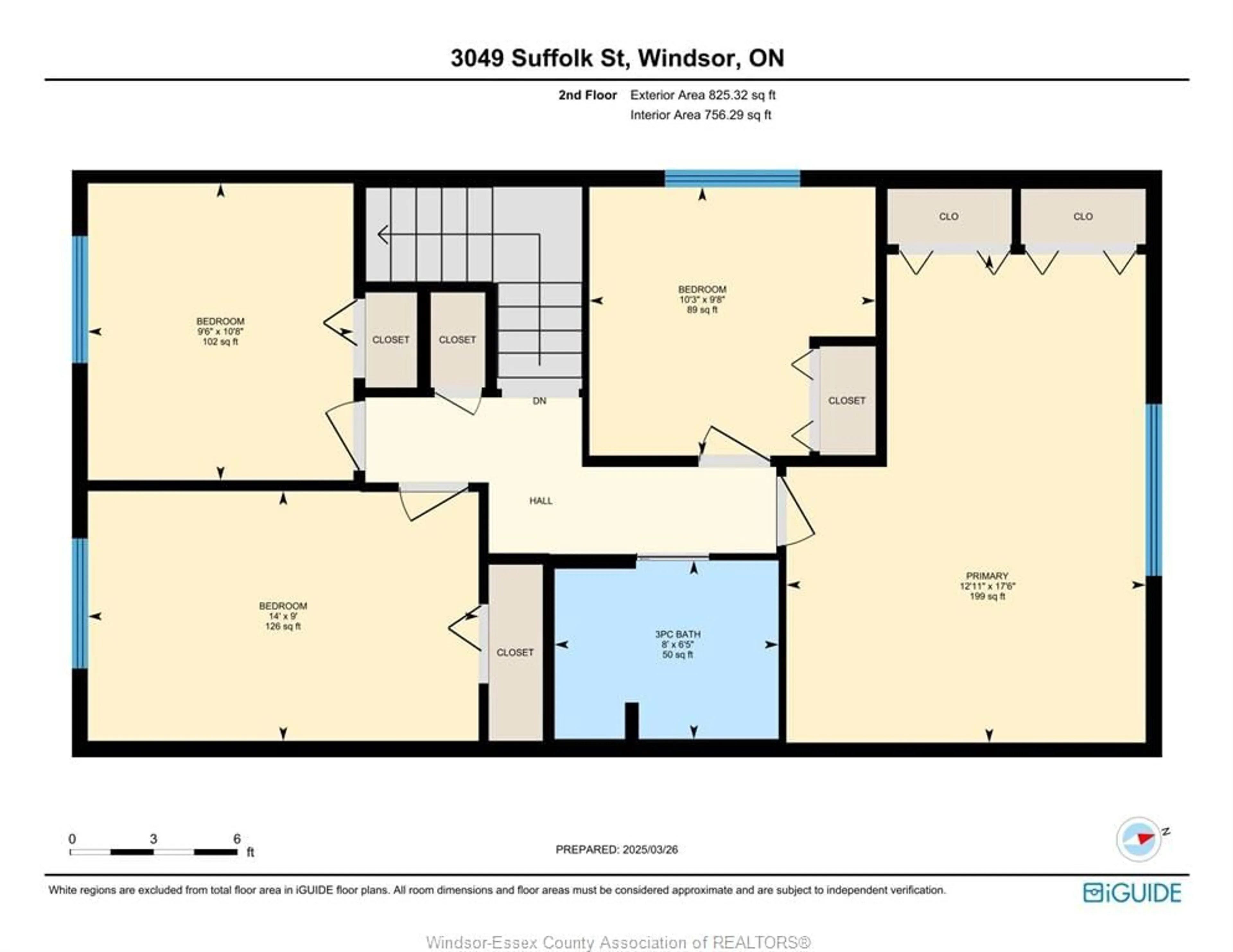 Floor plan for 3049 SUFFOLK, Windsor Ontario N8R 1P1