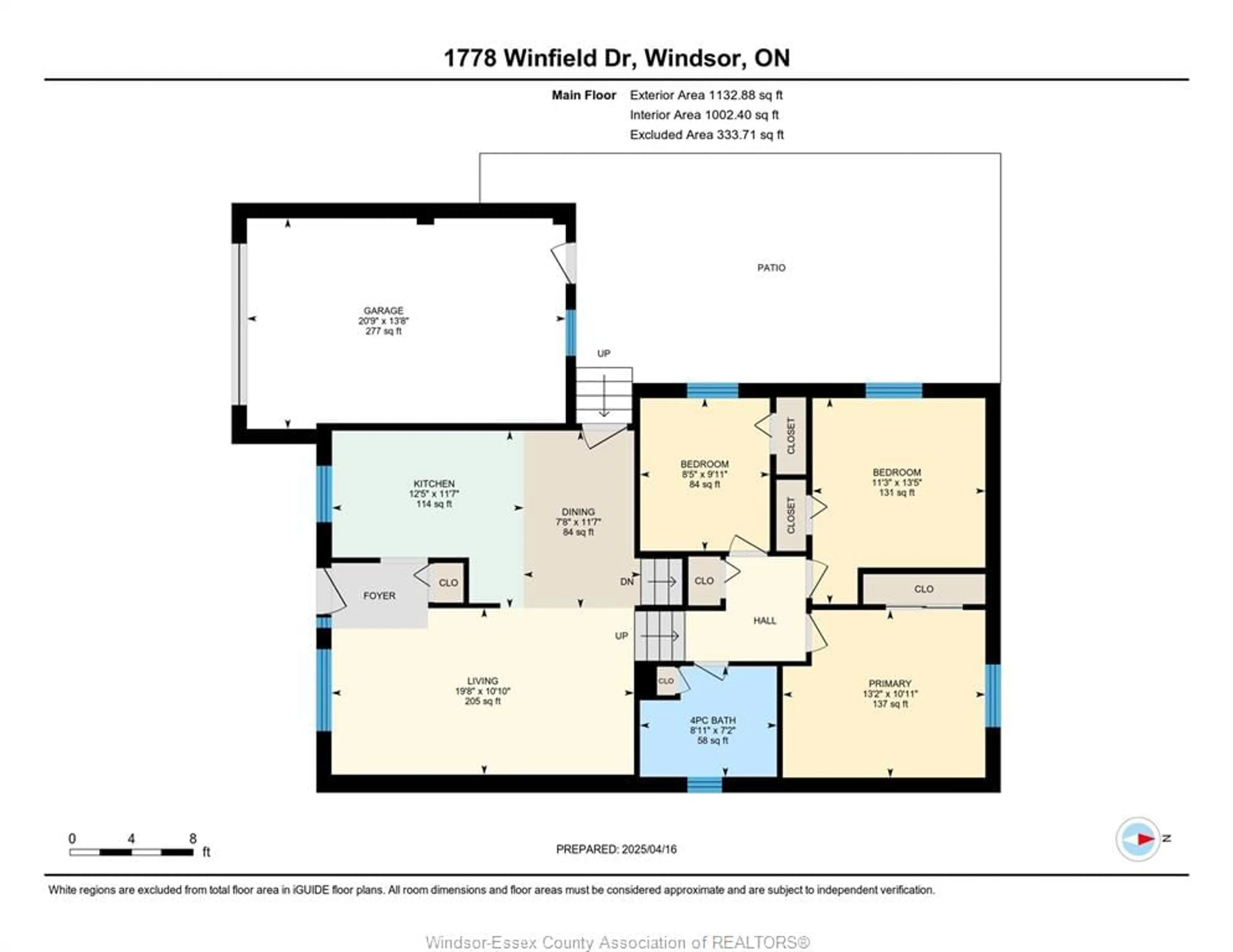 Floor plan for 1778 WINFIELD, LaSalle Ontario N9H 2H9