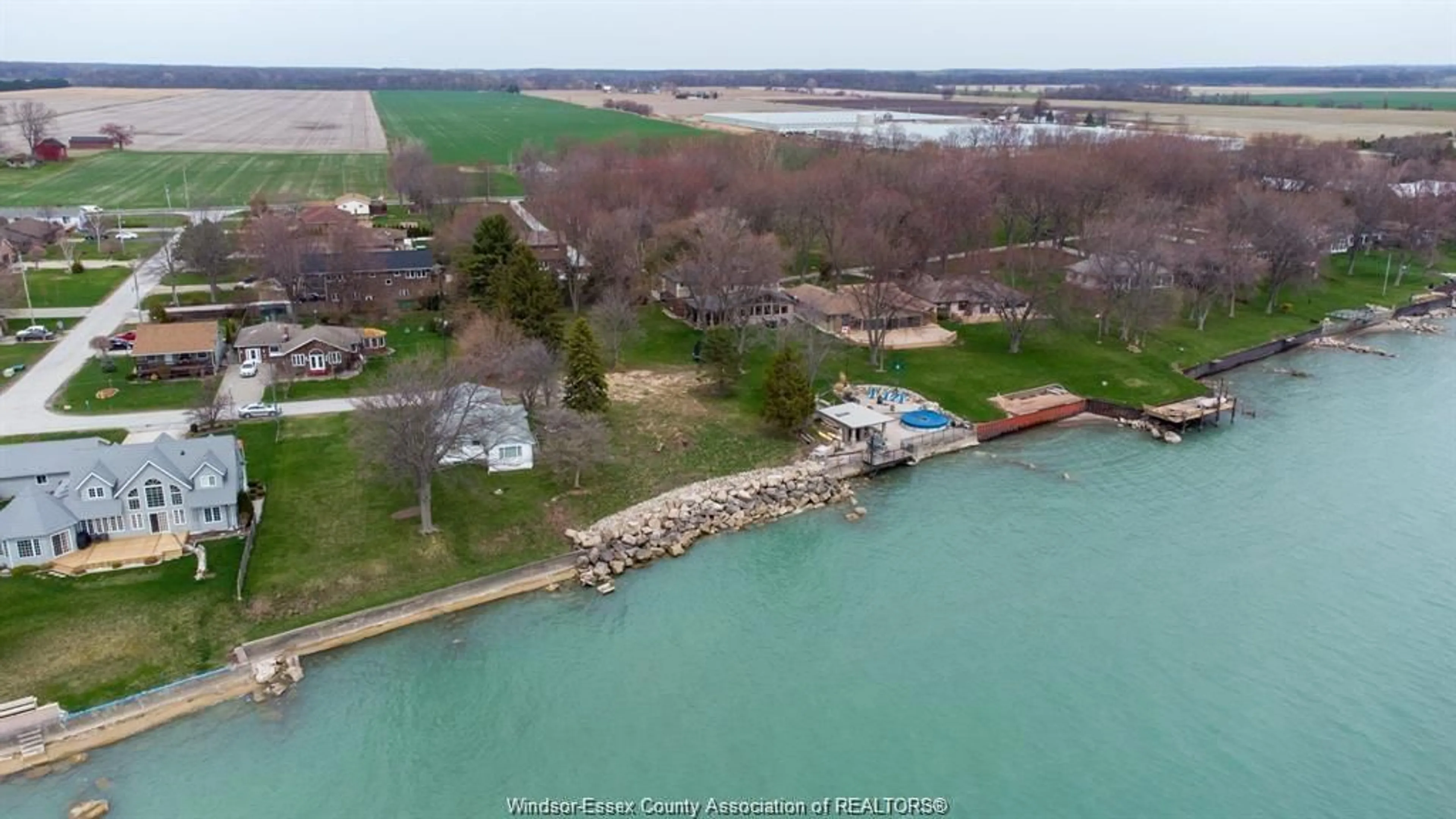A pic from outside/outdoor area/front of a property/back of a property/a pic from drone, water/lake/river/ocean view for 983 WATERS BEACH, Colchester Ontario N0R 1G0