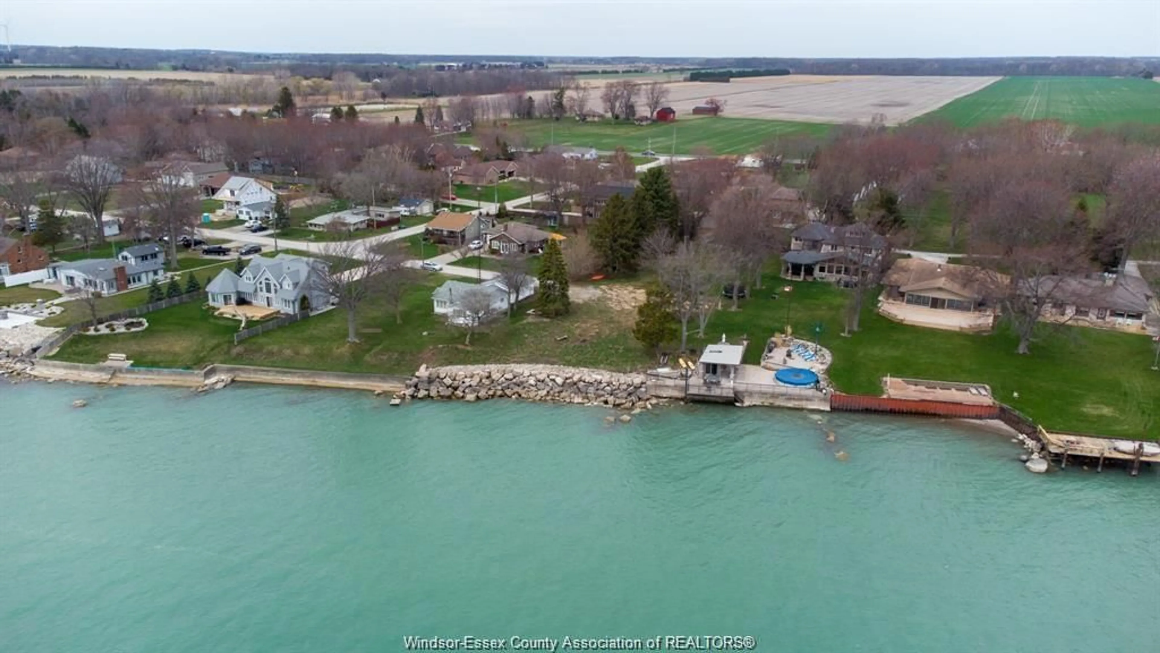 A pic from outside/outdoor area/front of a property/back of a property/a pic from drone, water/lake/river/ocean view for 983 WATERS BEACH, Colchester Ontario N0R 1G0