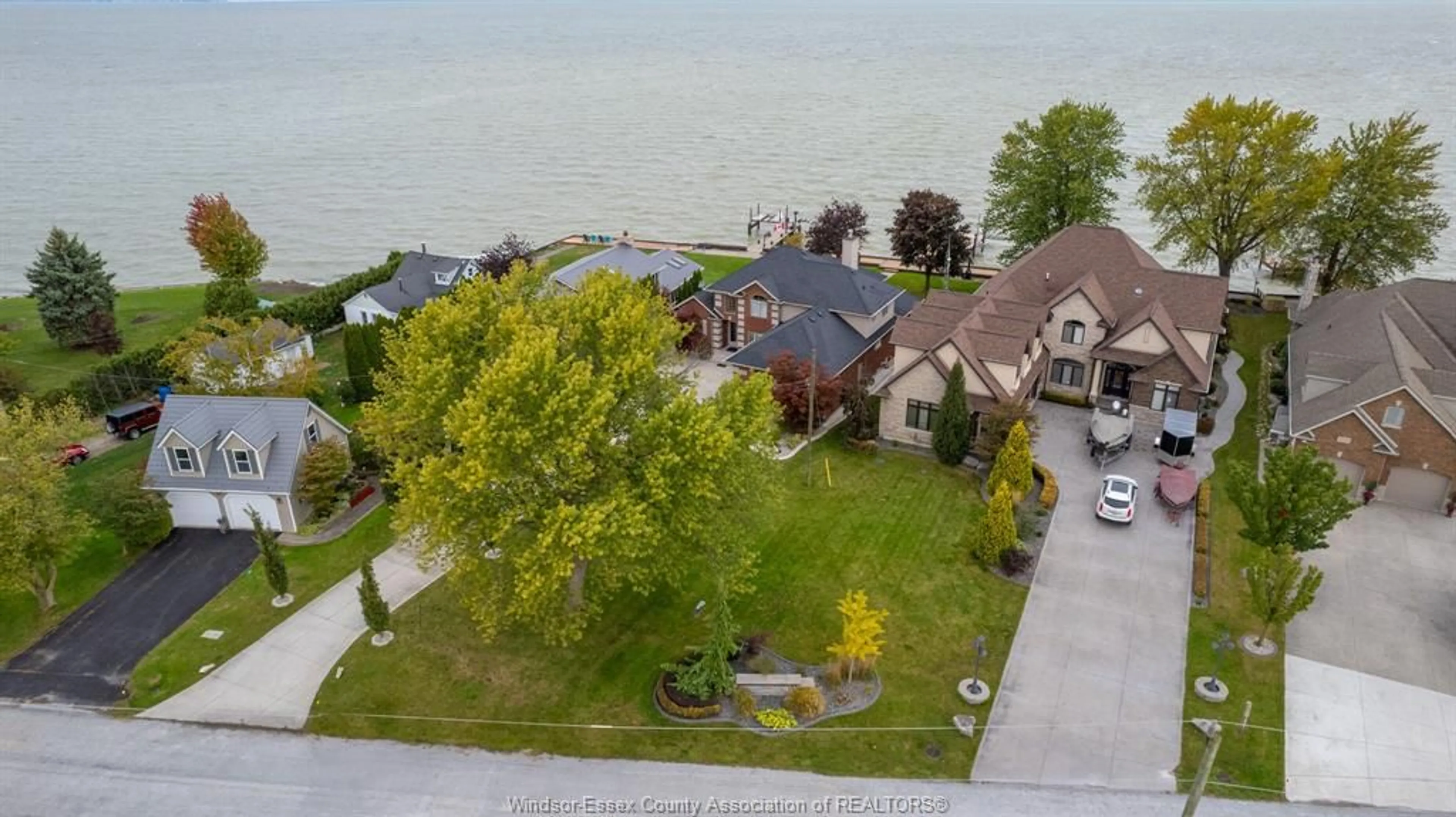 A pic from outside/outdoor area/front of a property/back of a property/a pic from drone, water/lake/river/ocean view for 1283 LANGE Ave, Lakeshore Ontario N0R 1S0