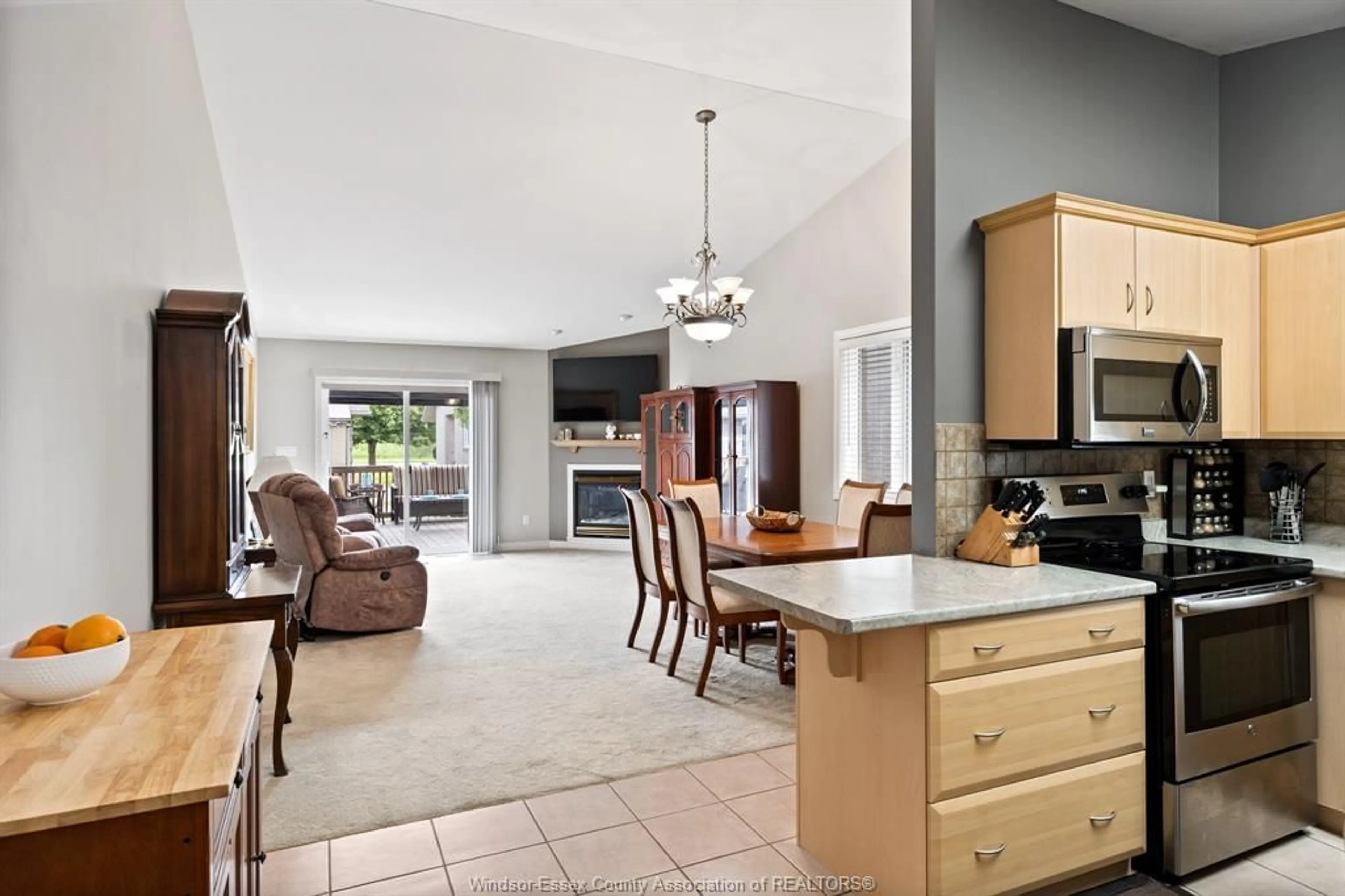 Open concept kitchen, ceramic/tile floor for 1818 CASTLETON Ave, Windsor Ontario N8P 1P5