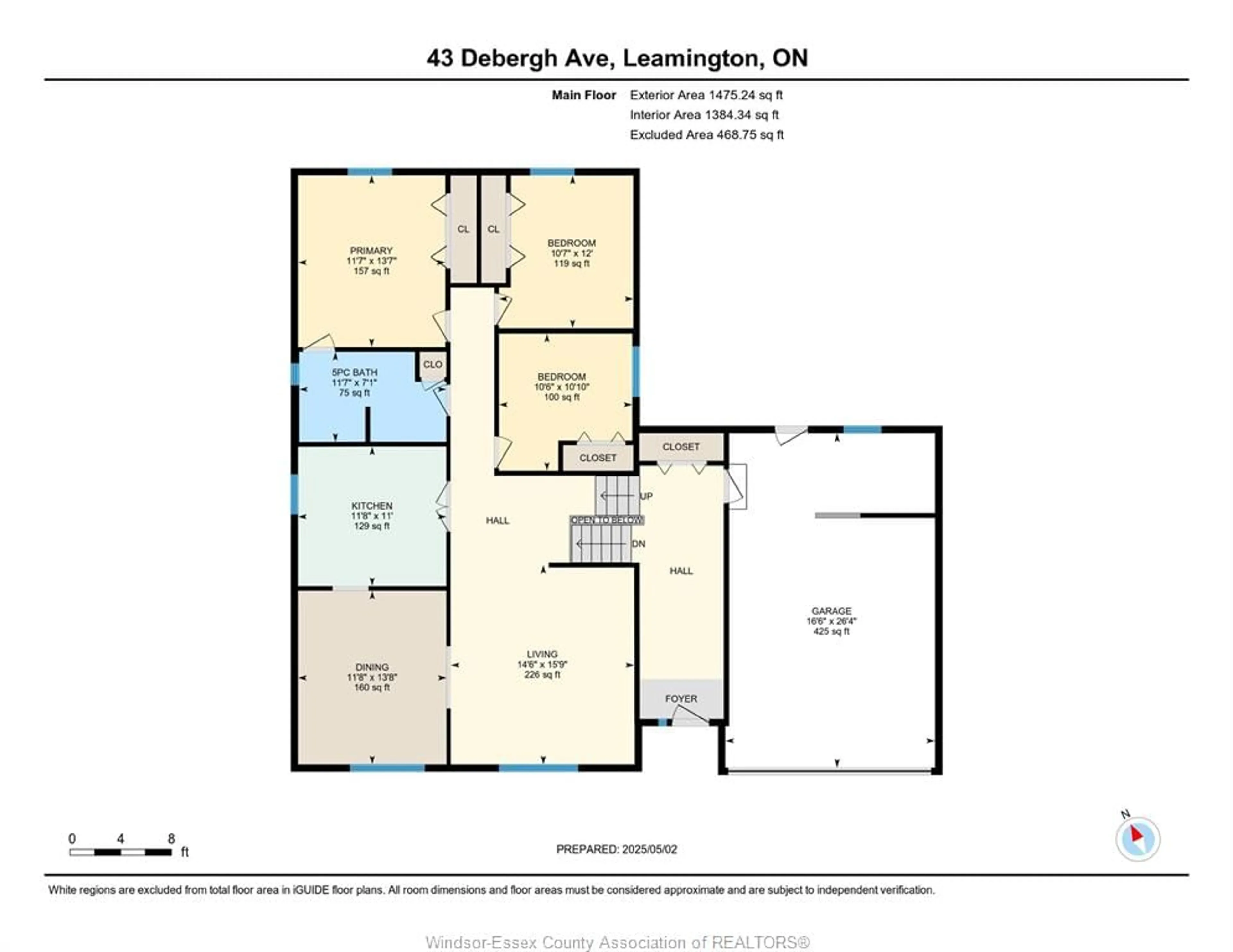 Floor plan for 43 Debergh Ave, Leamington Ontario N8H 4V7