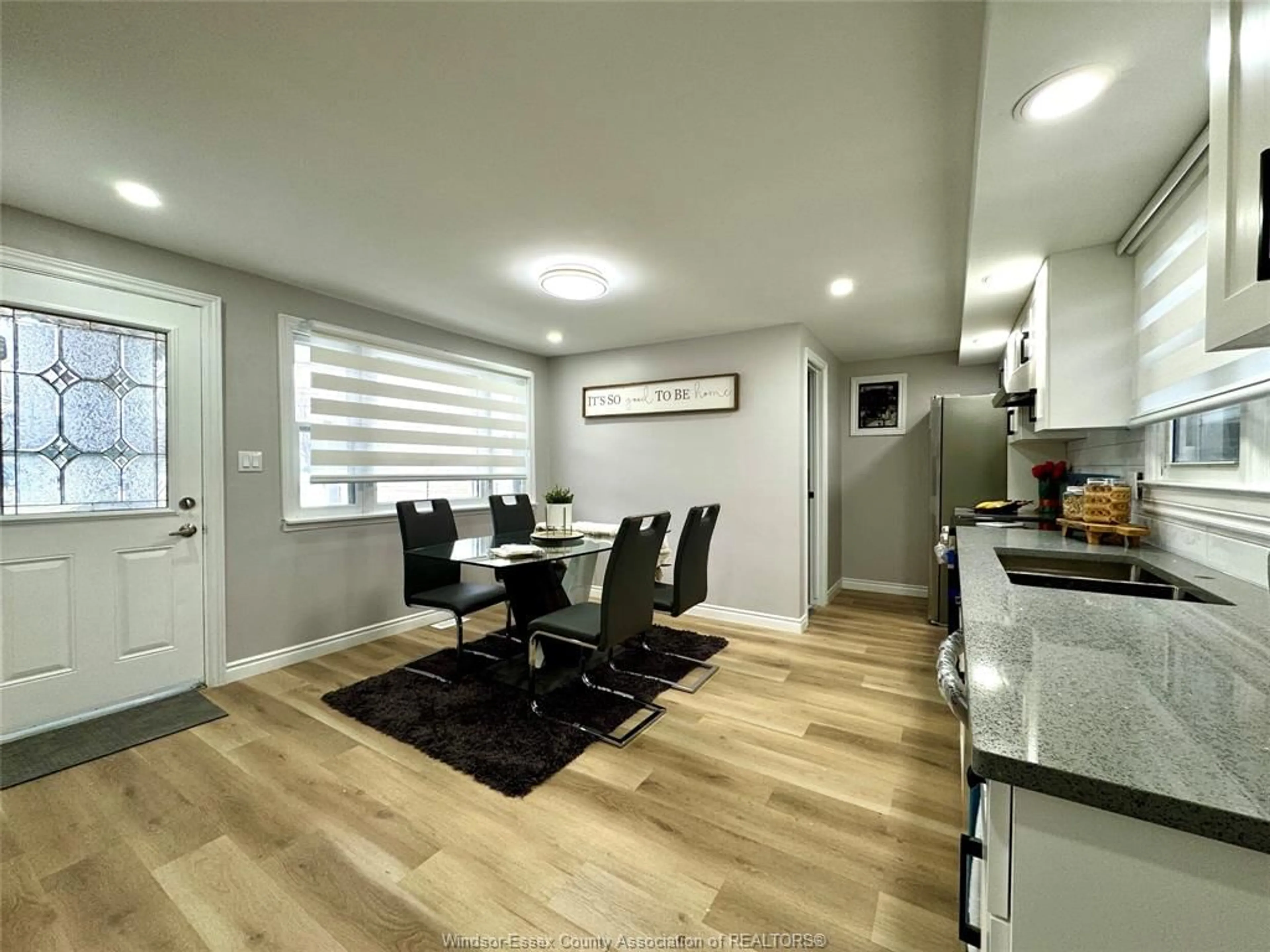Open concept kitchen, wood/laminate floor for 1104 COUNTY RD 22, Lakeshore Ontario N8L 0E1