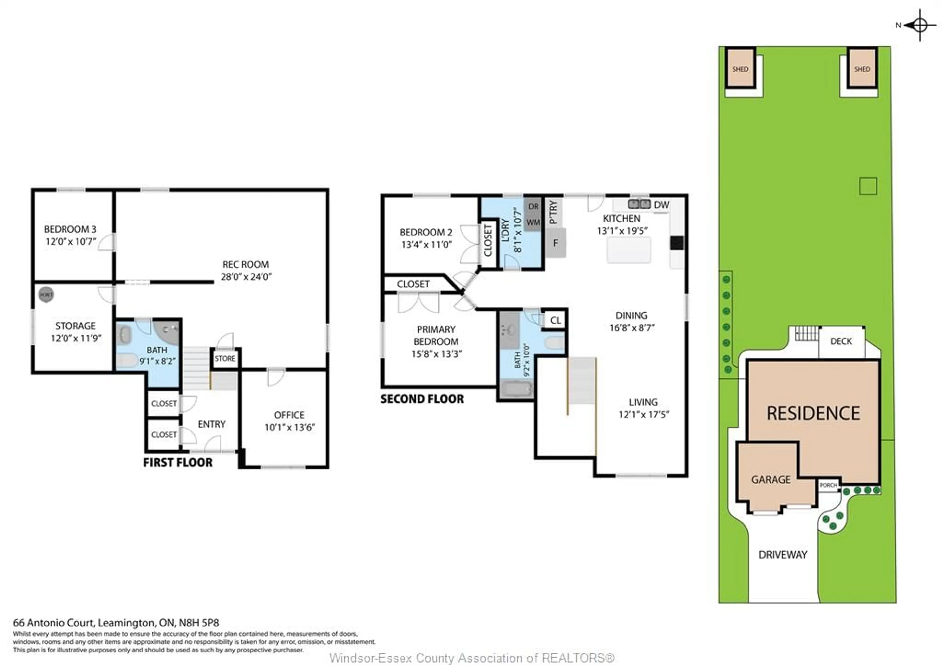 Floor plan for 66 ANTONIO Crt, Leamington Ontario N8H 5P8