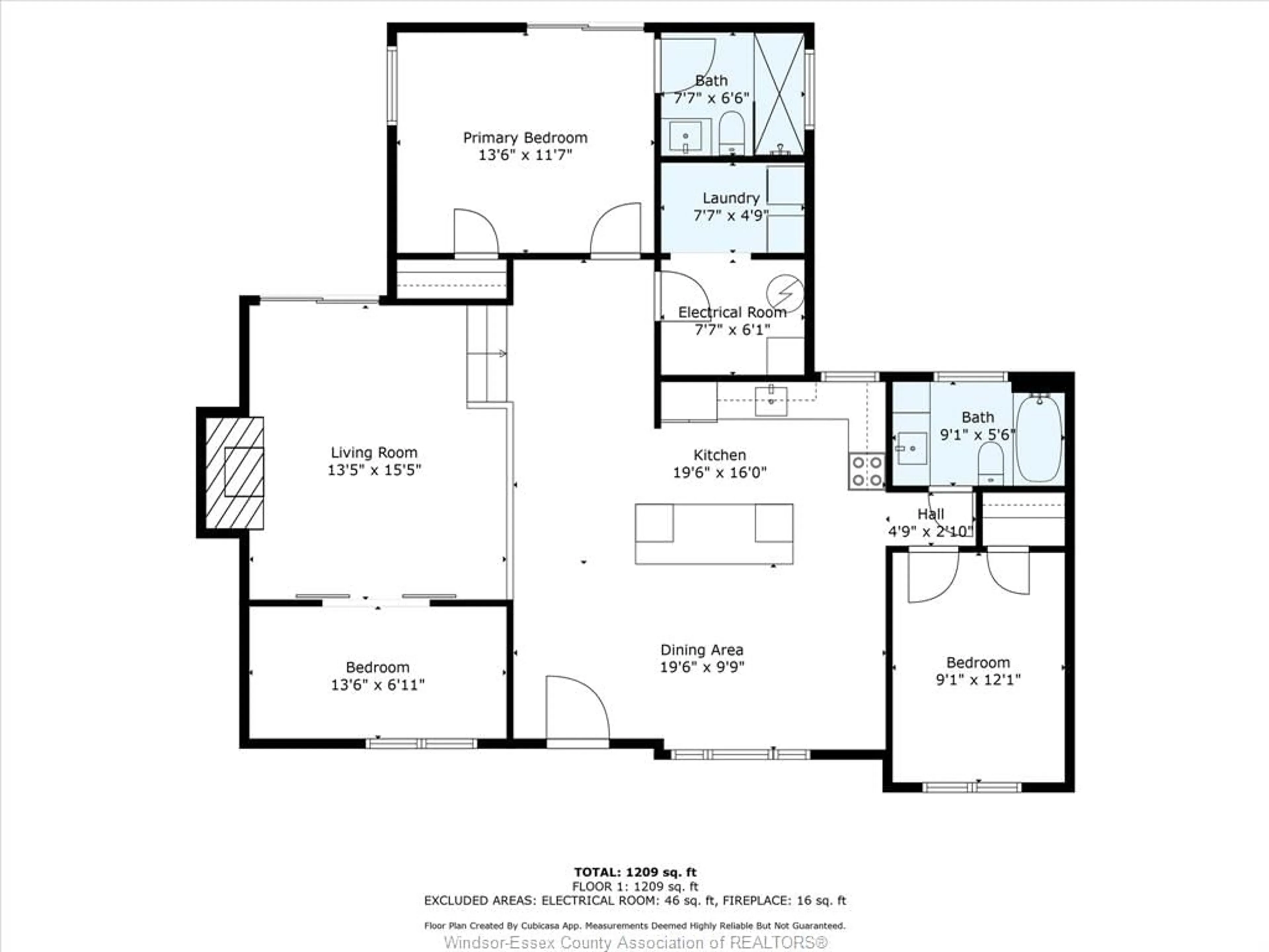Floor plan for 1313 Torquay Dr, Kingsville Ontario N9Y 2P5