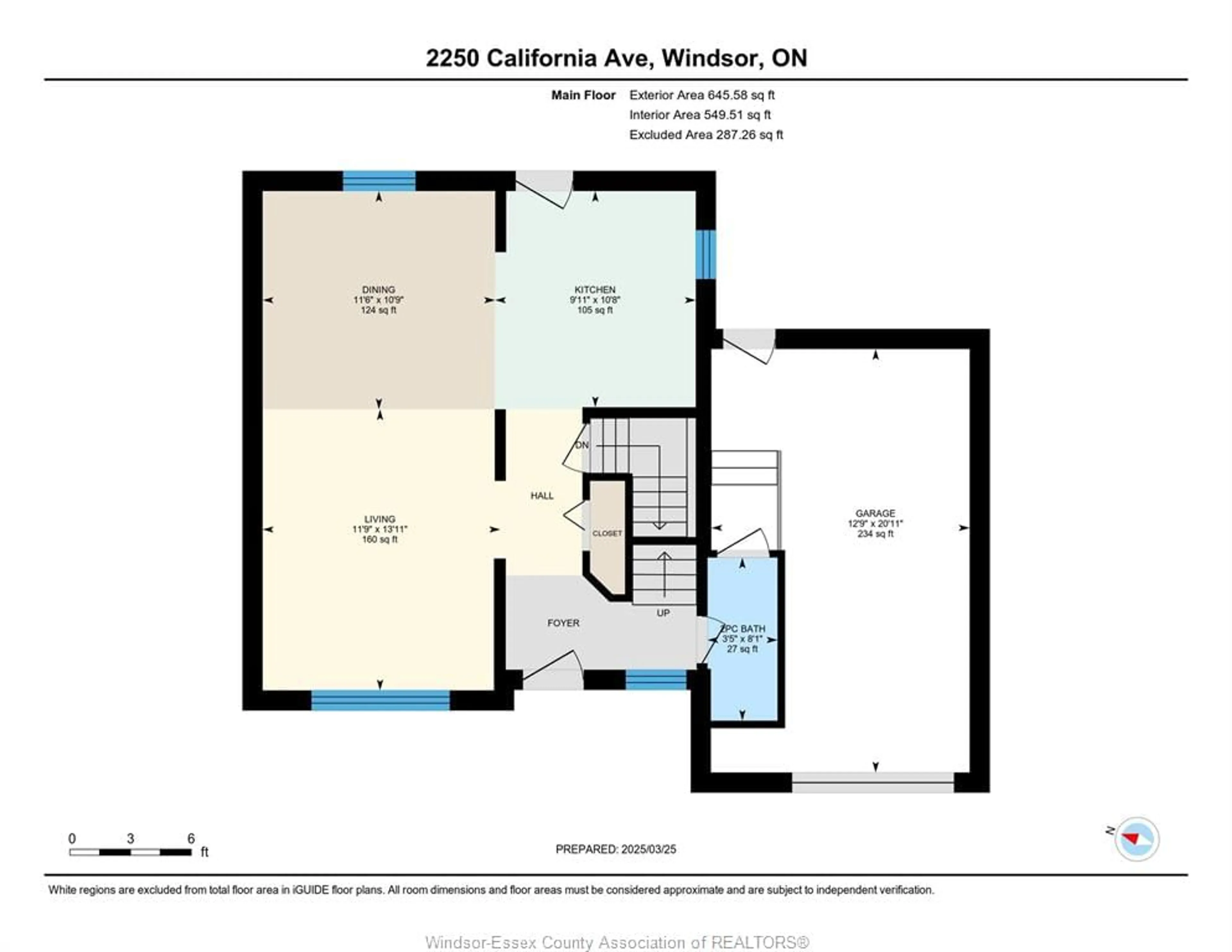 Floor plan for 2250 California Ave, Windsor Ontario N9B 3V5