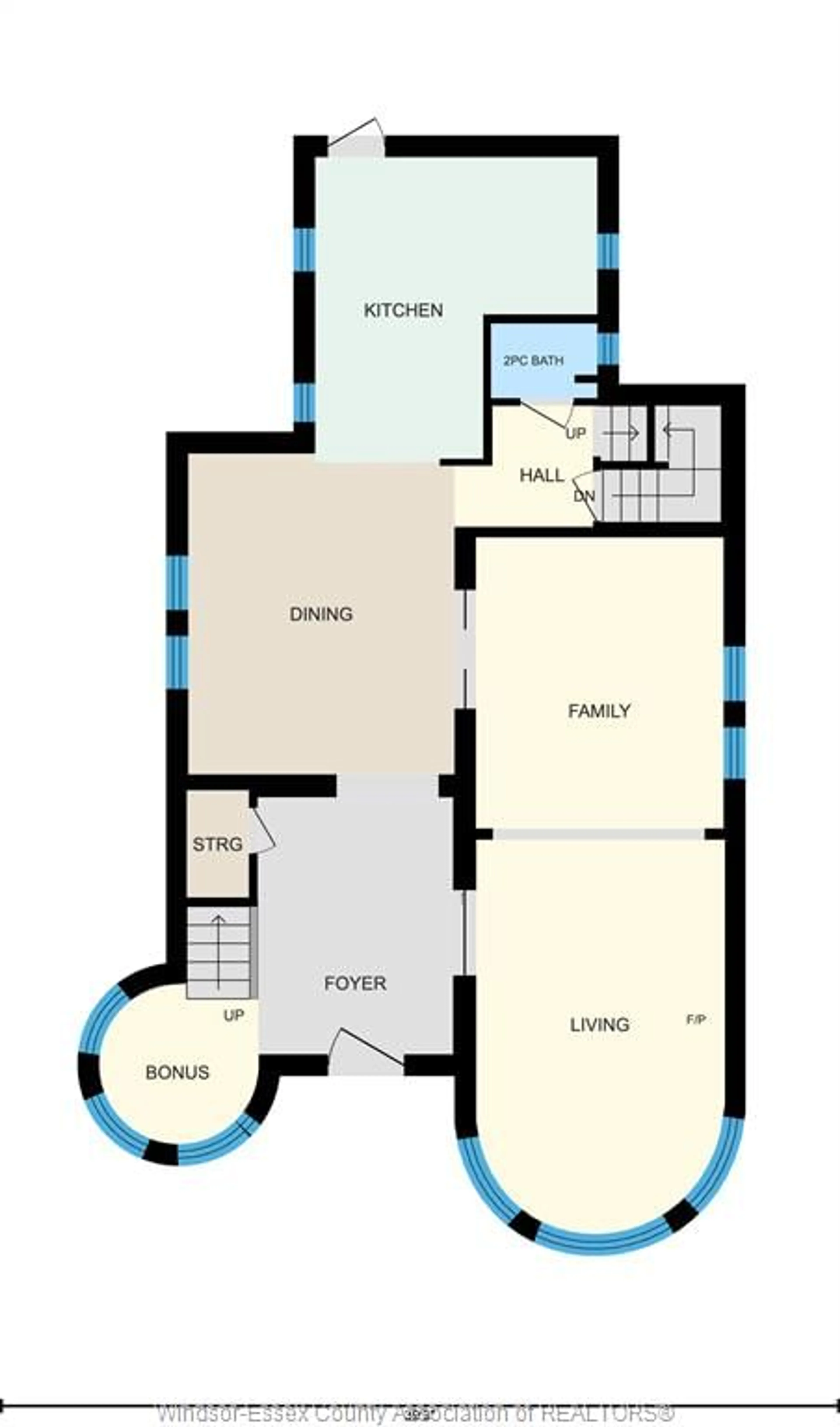 Floor plan for 719 VICTORIA Ave, Windsor Ontario N9A 4N3