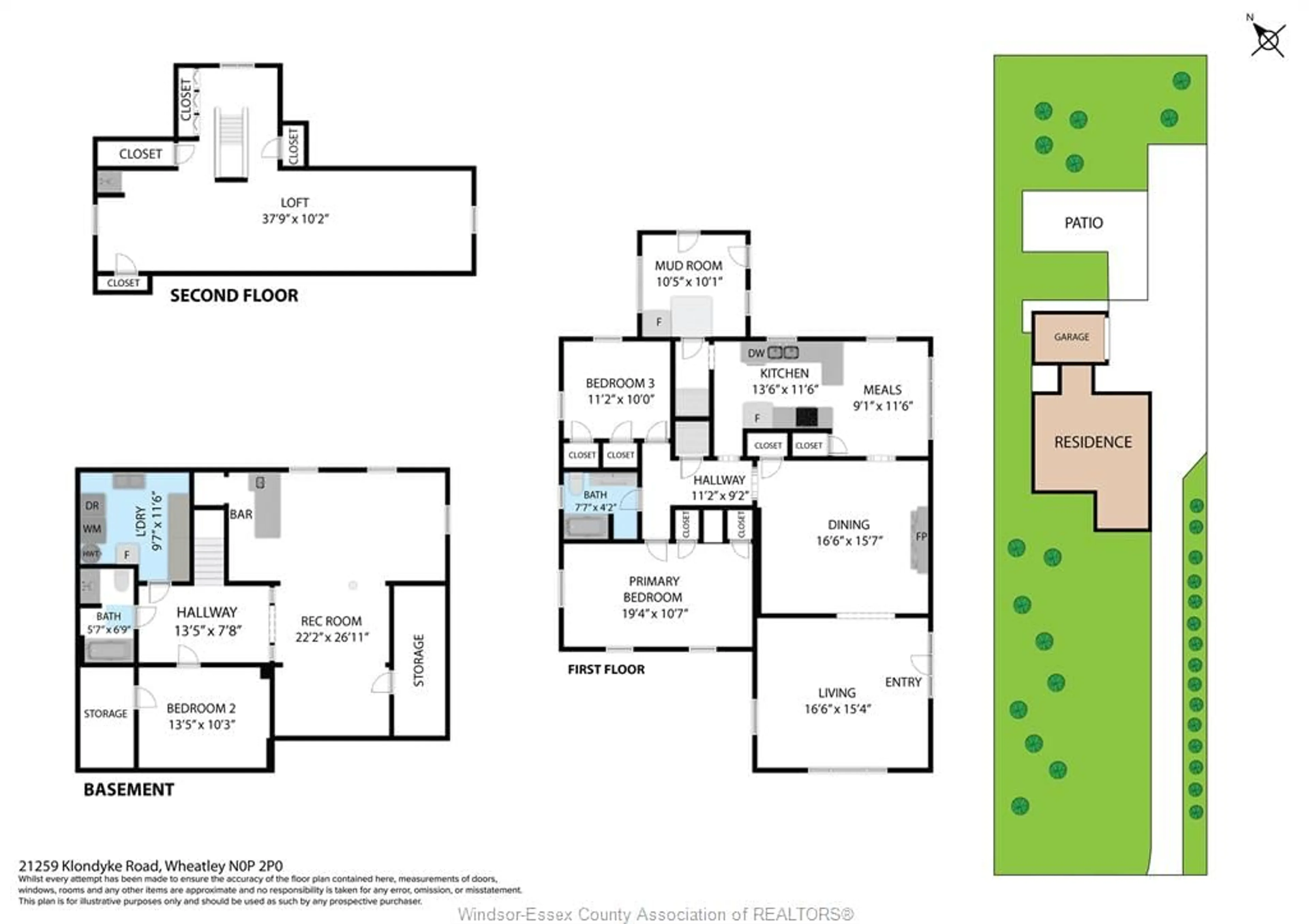 Floor plan for 21259 Klondyke Rd, Wheatley Ontario N0P 2P0