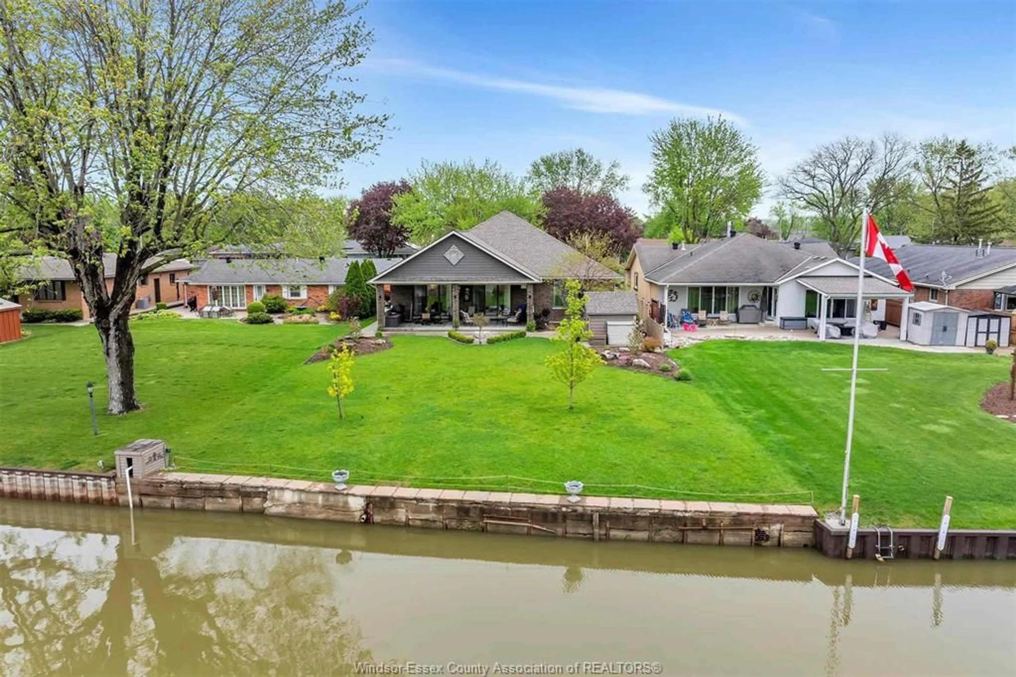 A pic from outside/outdoor area/front of a property/back of a property/a pic from drone, water/lake/river/ocean view for 330 Lalonde, Belle River Ontario N0R 1A0