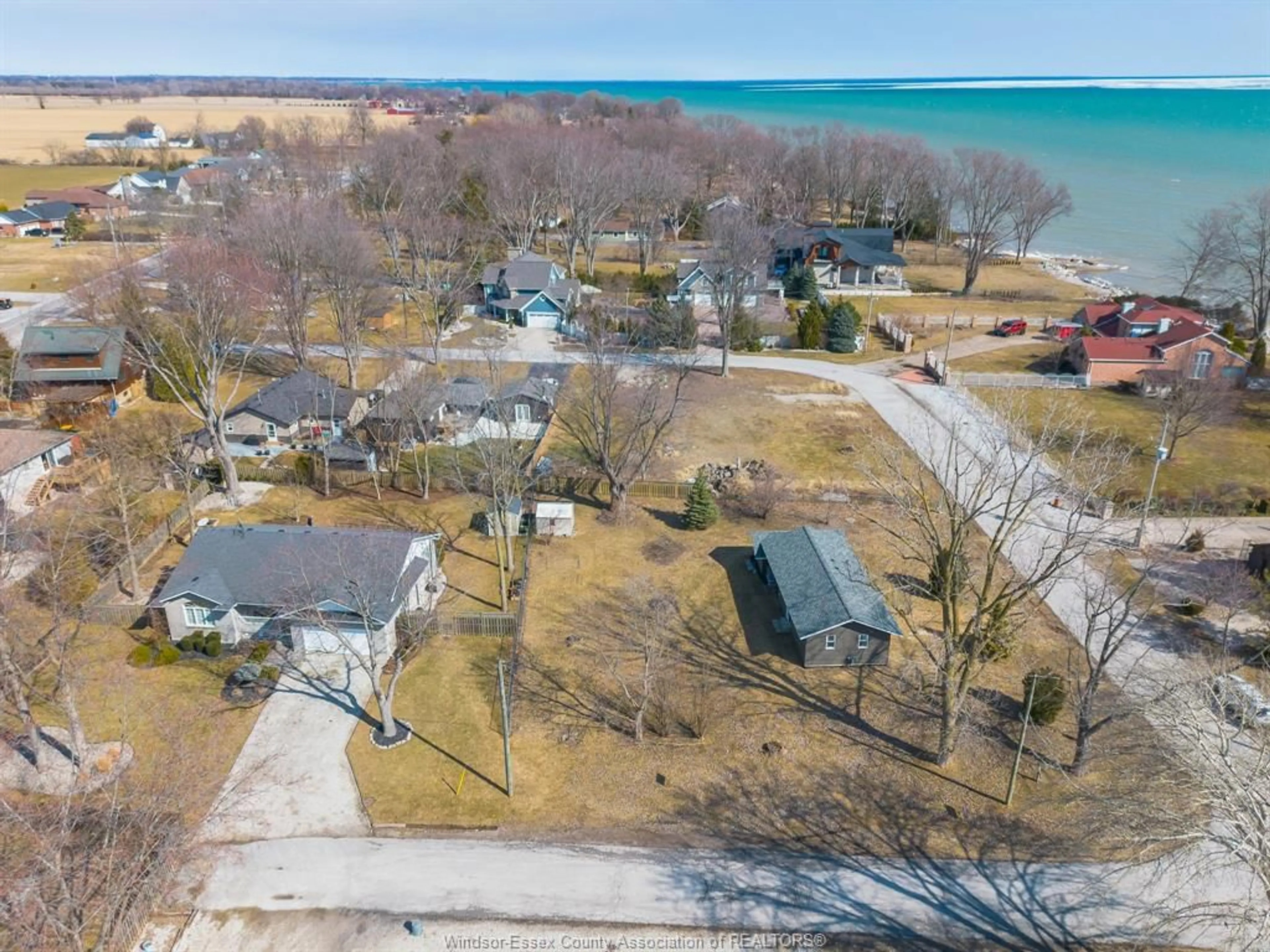A pic from outside/outdoor area/front of a property/back of a property/a pic from drone, water/lake/river/ocean view for V/L STADDON, Kingsville Ontario N9Y 3X3