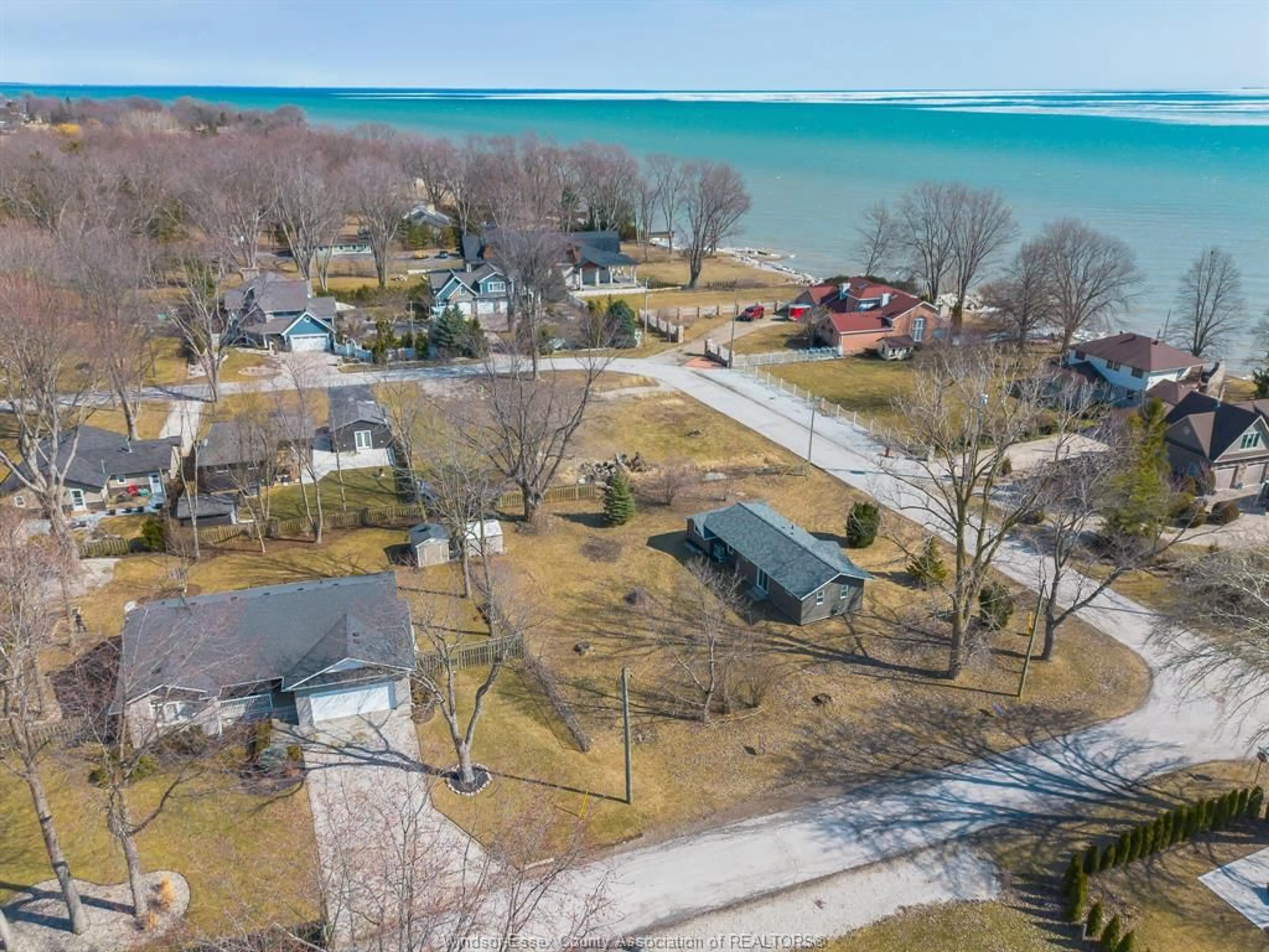 A pic from outside/outdoor area/front of a property/back of a property/a pic from drone, water/lake/river/ocean view for V/L STADDON, Kingsville Ontario N9Y 3X3