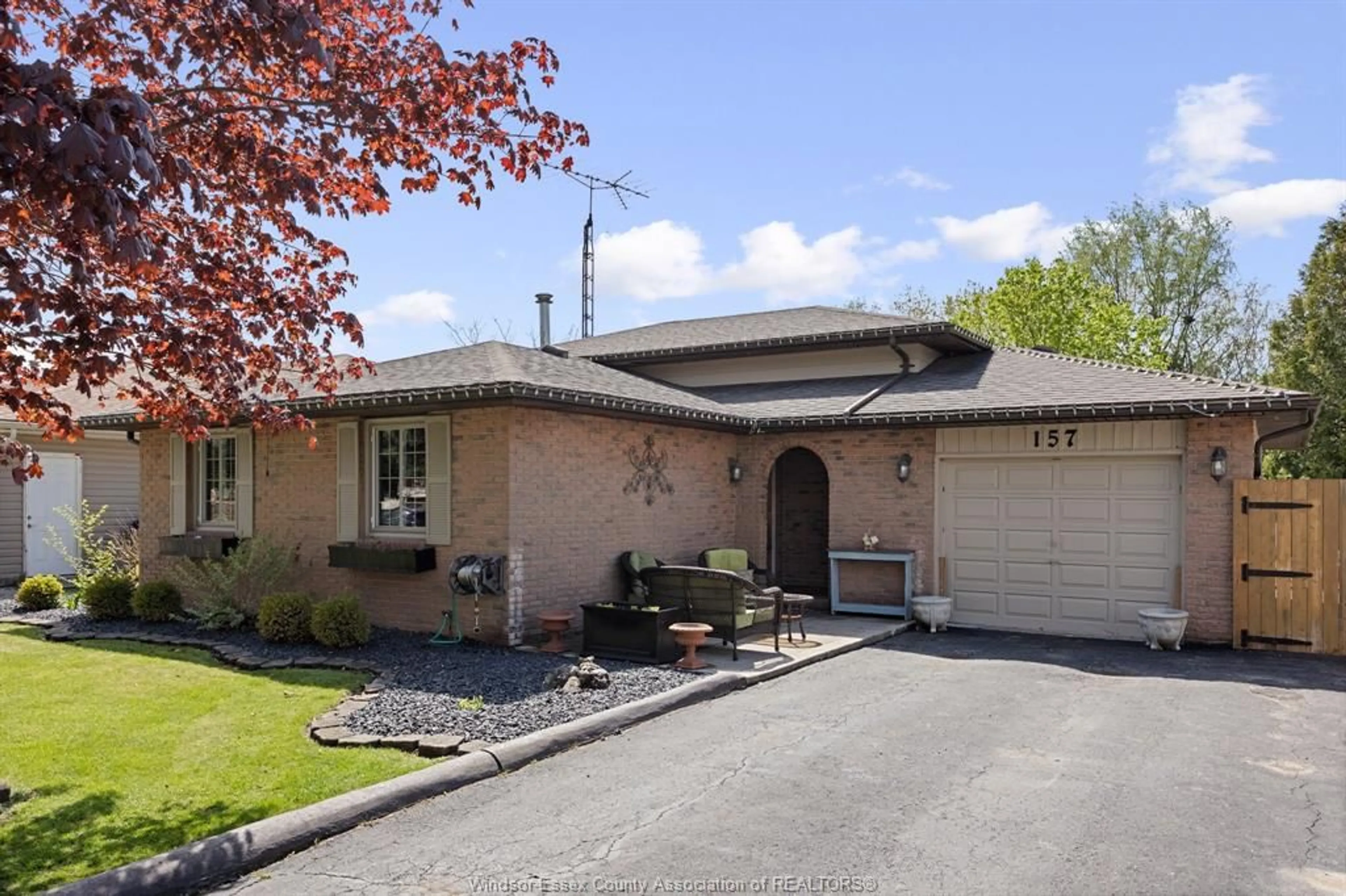 Home with brick exterior material, street for 157 ROYAL Cres, Lakeshore Ontario N0R 1A0