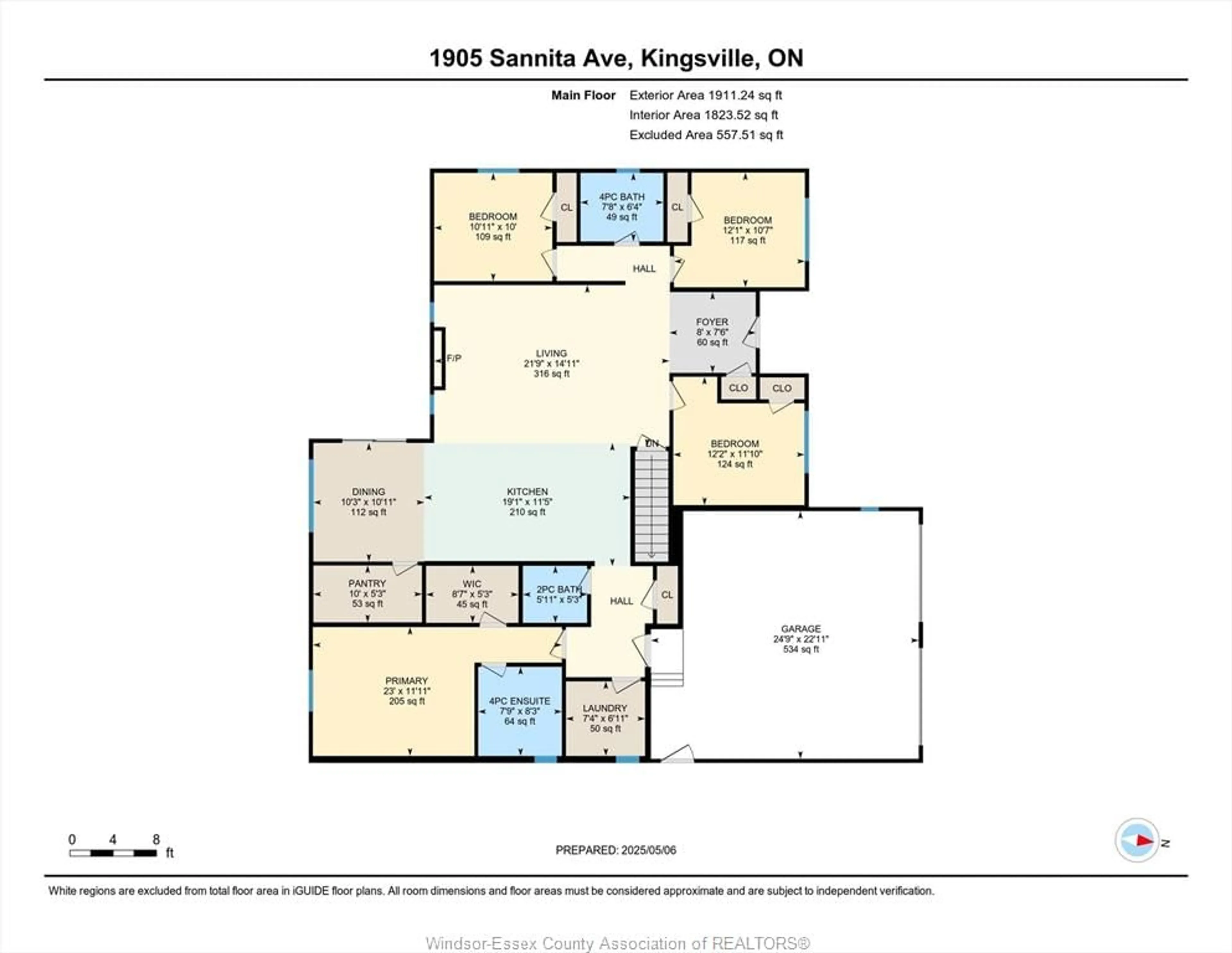Floor plan for 1905 SANNITA, Kingsville Ontario N9Y 0G6
