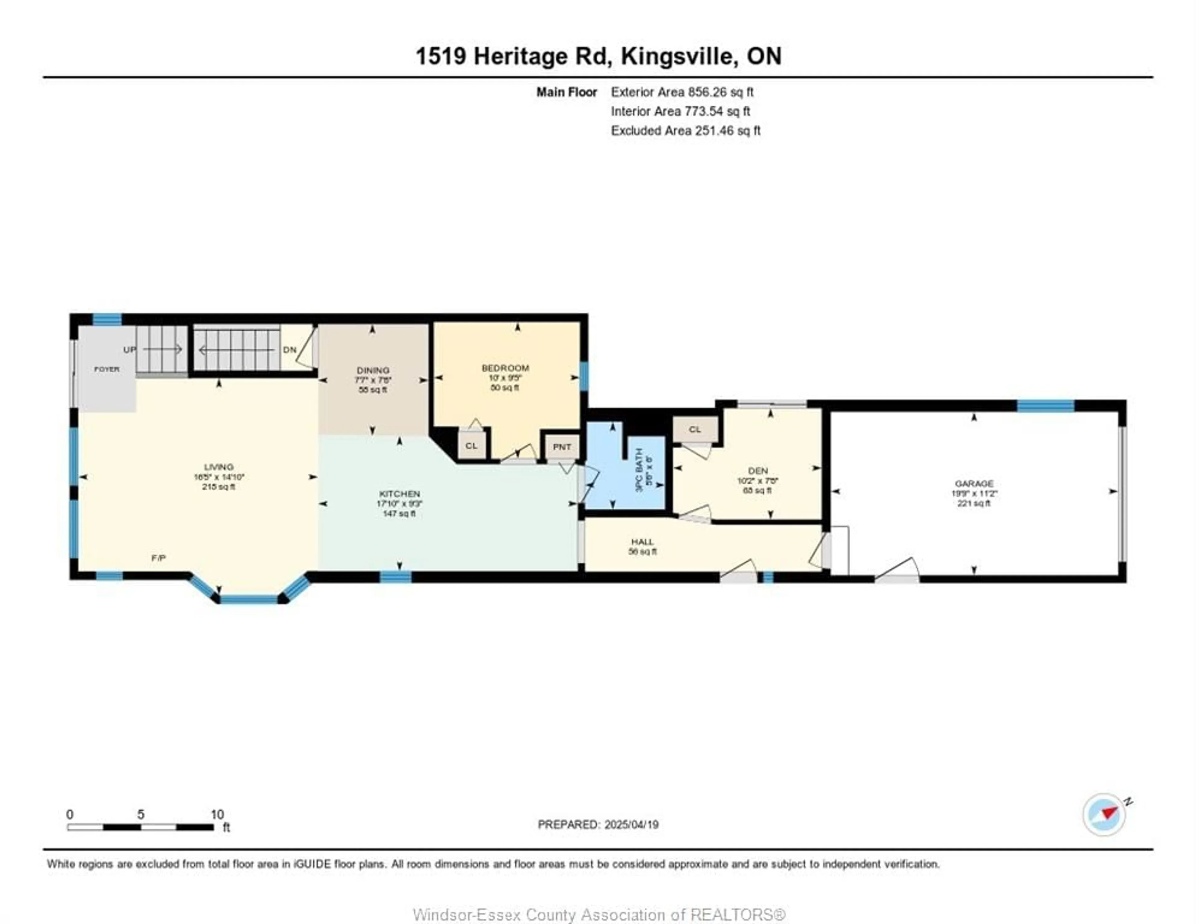 Floor plan for 1519 HERITAGE Rd, Kingsville Ontario N9Y 2E6