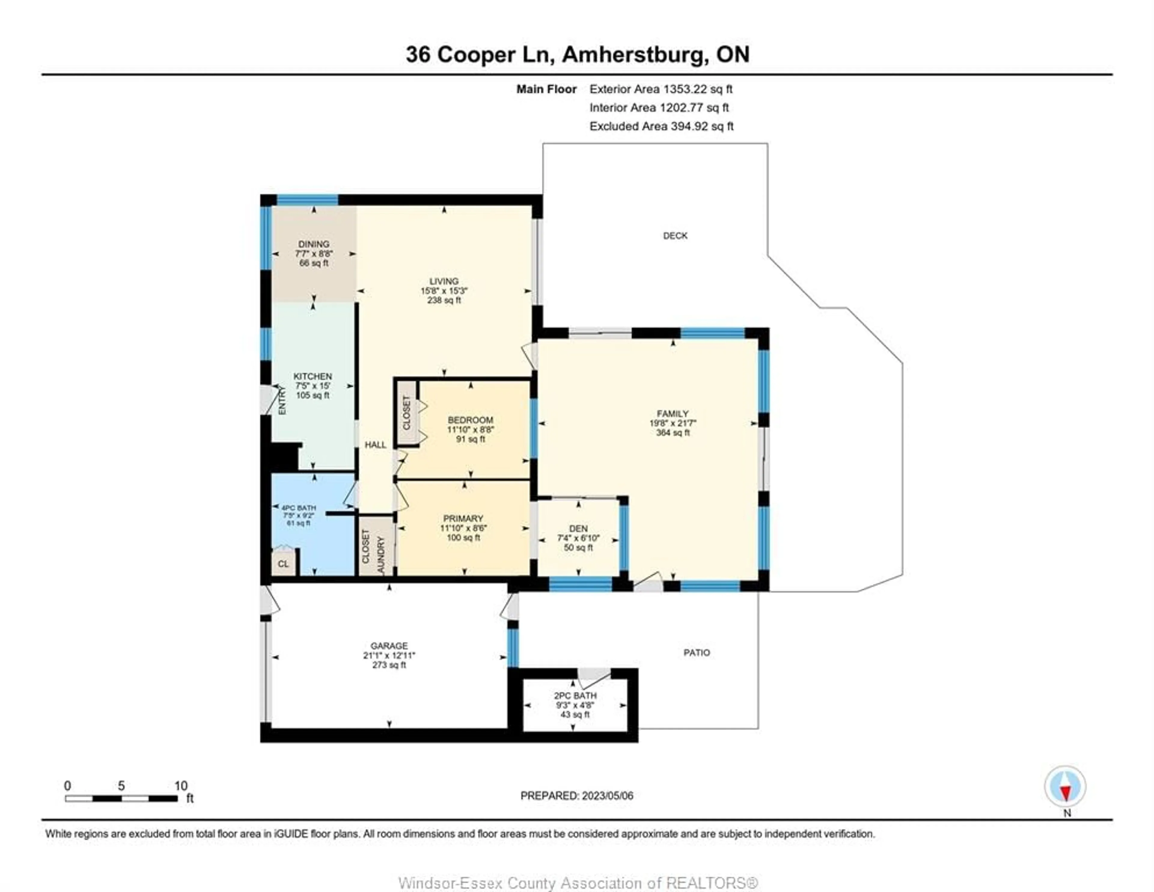 Floor plan for 36 Cooper Lane, Amherstburg Ontario N9V 1T3