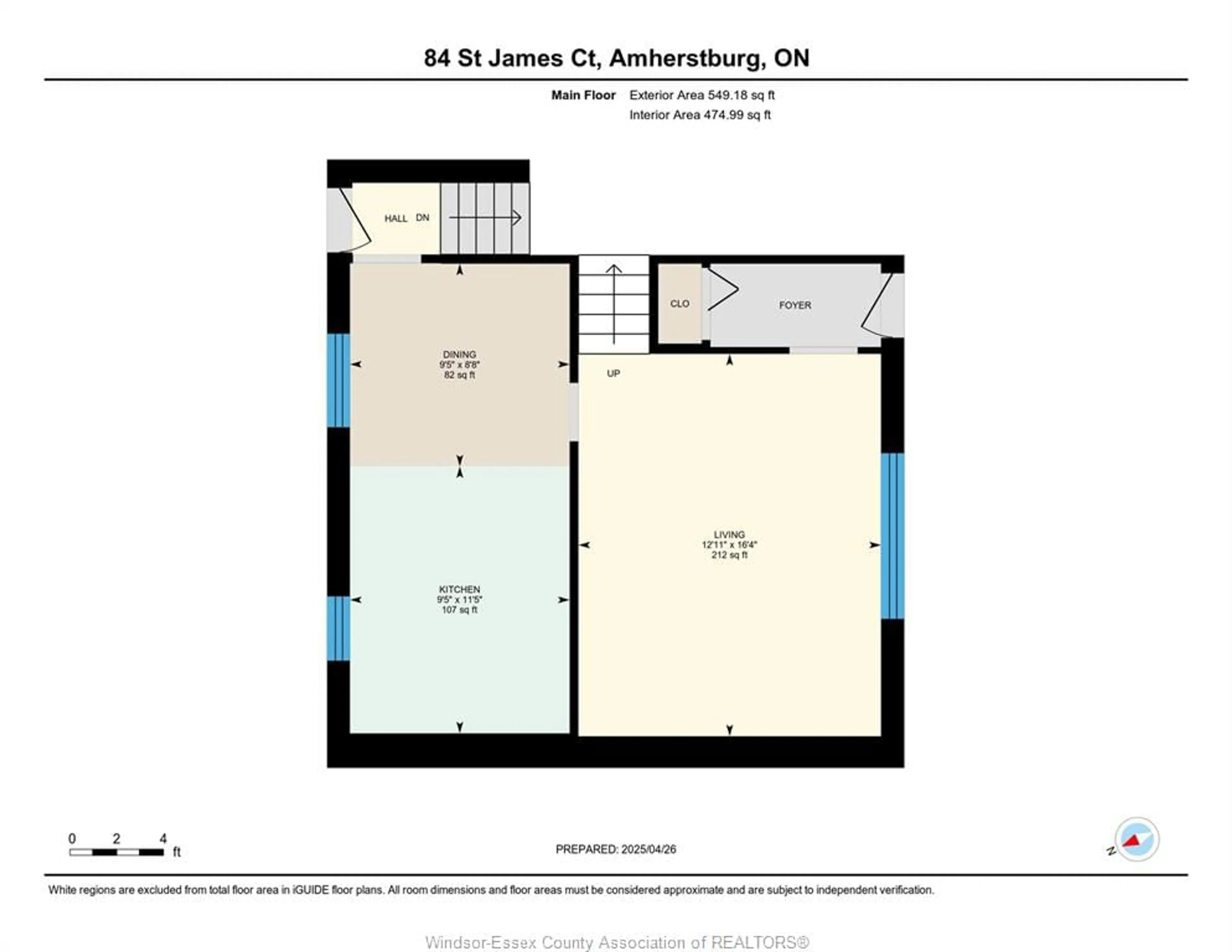 Floor plan for 84 ST. JAMES Crt, Amherstburg Ontario N9V 3H3