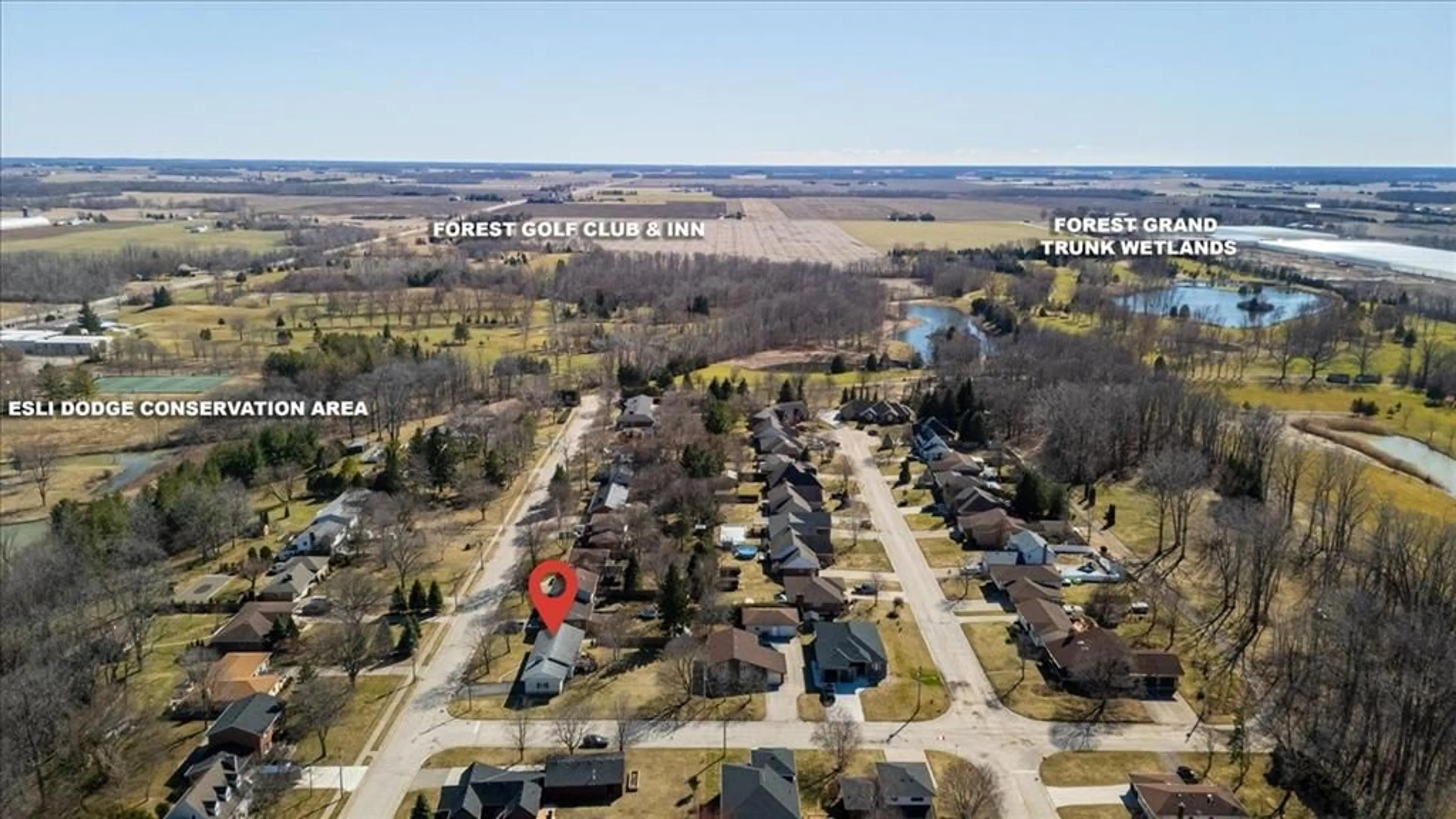 A pic from outside/outdoor area/front of a property/back of a property/a pic from drone, water/lake/river/ocean view for 20 PARK Lane, Lambton Shores Ontario N0N 1J0