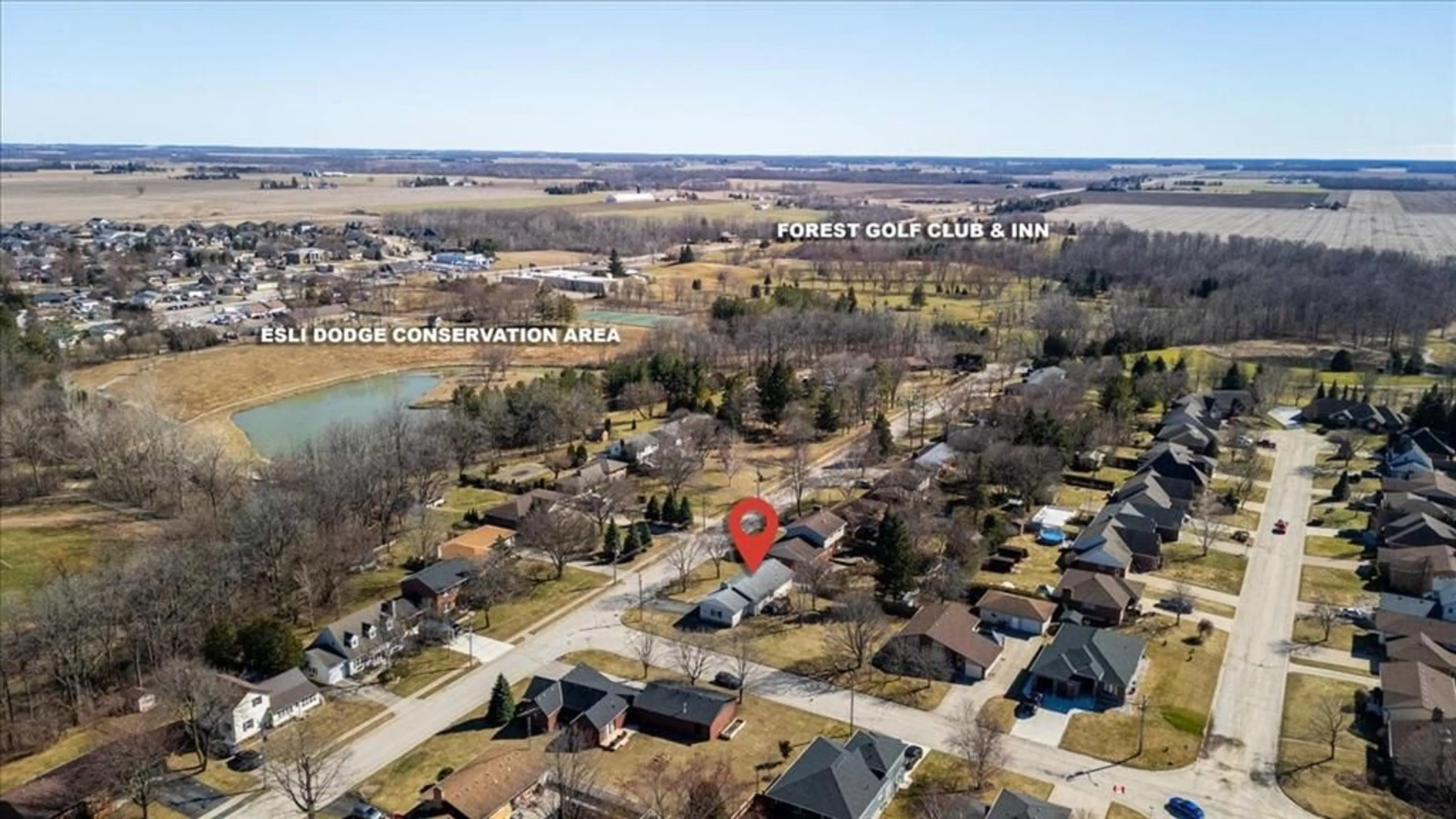 A pic from outside/outdoor area/front of a property/back of a property/a pic from drone, water/lake/river/ocean view for 20 PARK Lane, Lambton Shores Ontario N0N 1J0