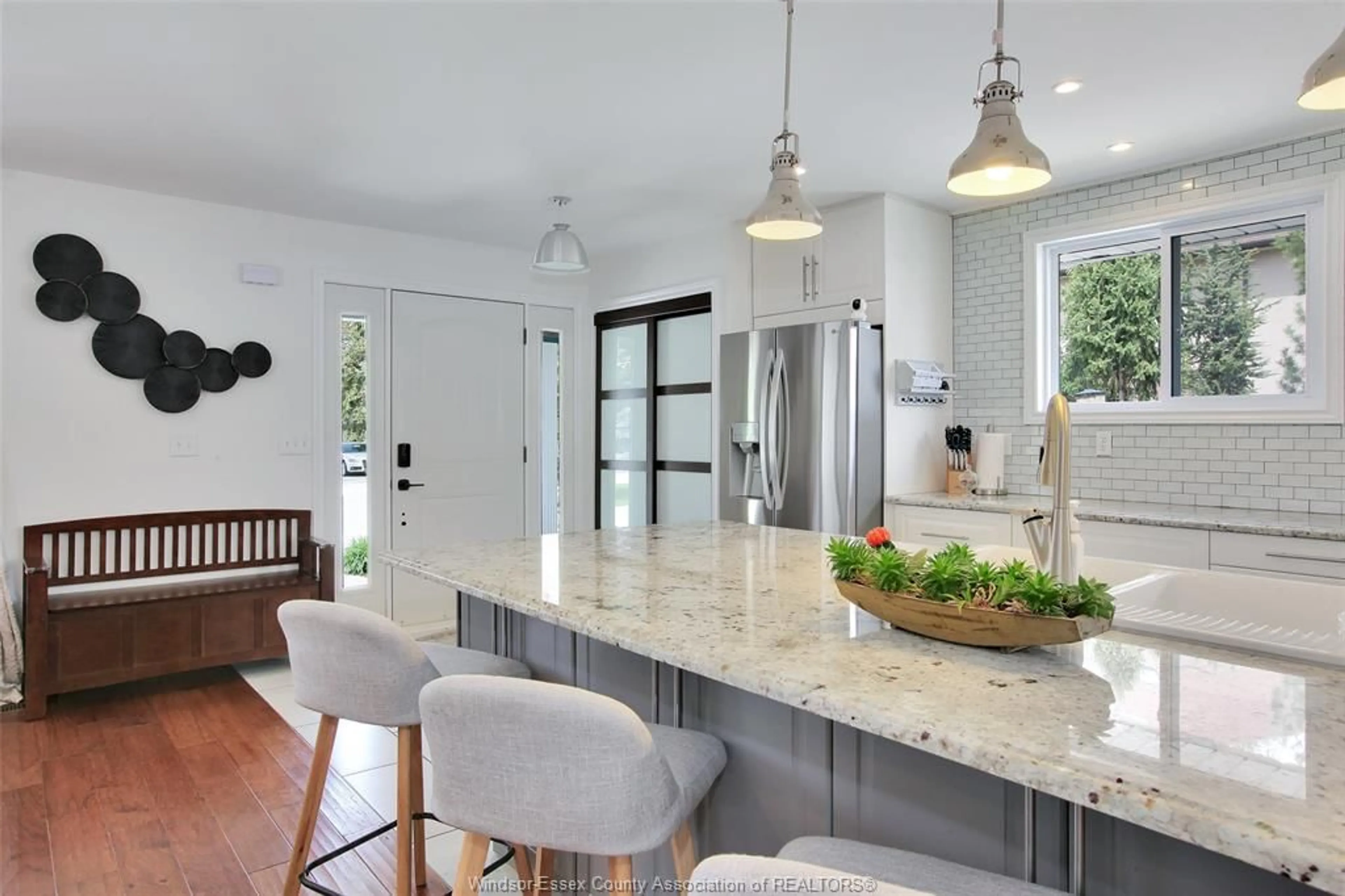 Contemporary kitchen, ceramic/tile floor for 2583 FRONT Rd, LaSalle Ontario N9J 2C5