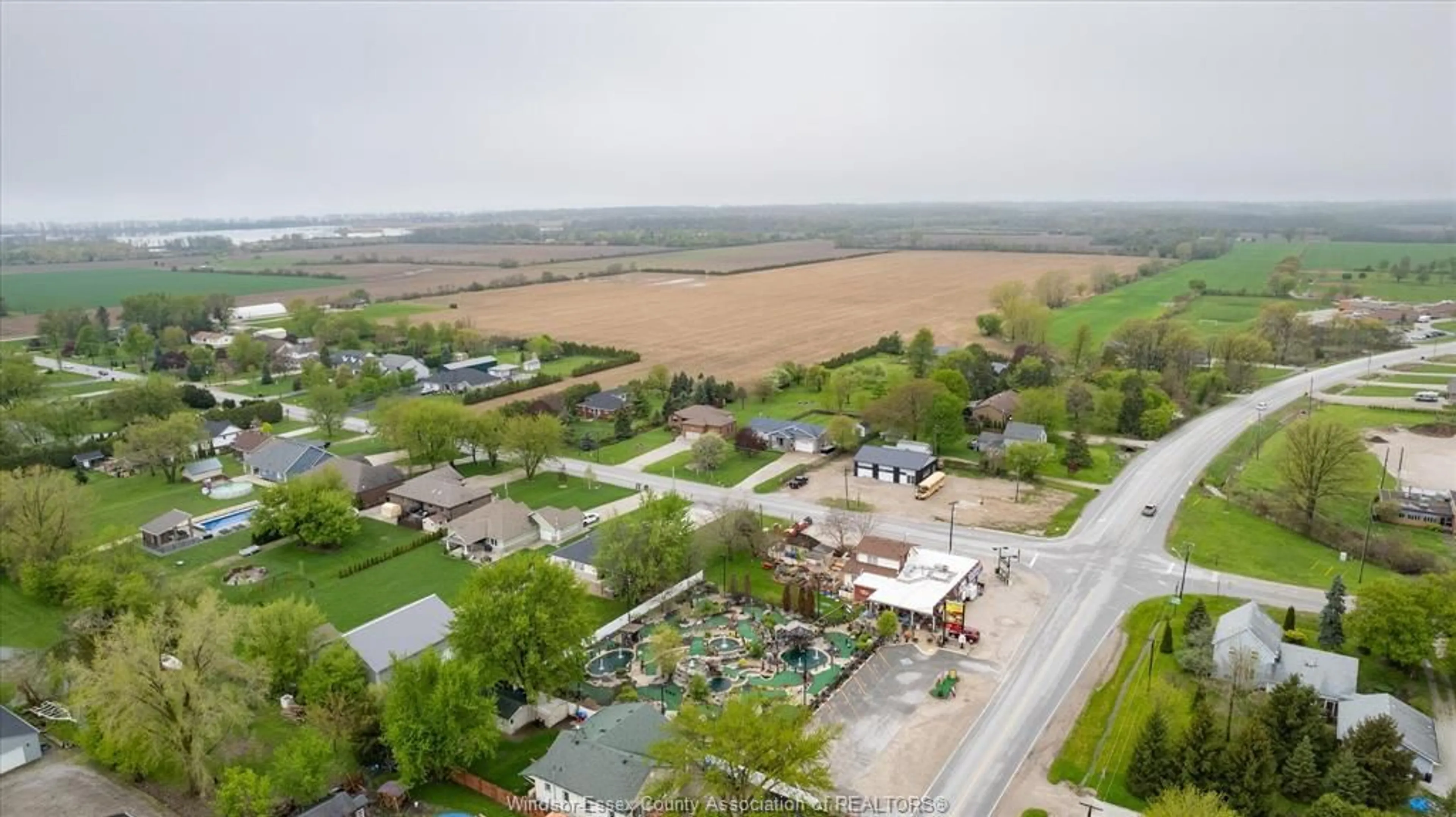 A pic from outside/outdoor area/front of a property/back of a property/a pic from drone, water/lake/river/ocean view for 6758 COUNTY RD 50, Amherstburg Ontario N0R 1G0