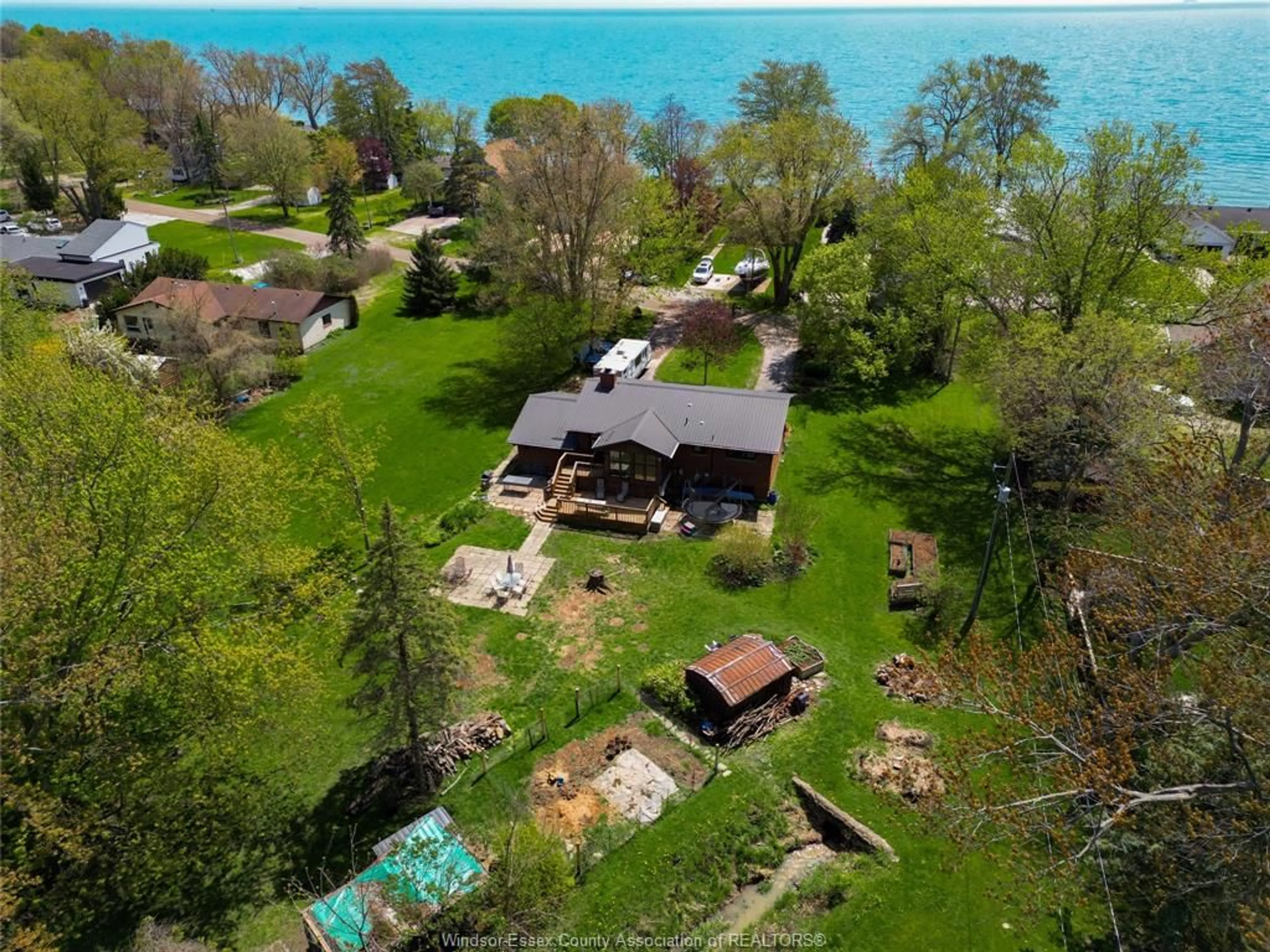 A pic from outside/outdoor area/front of a property/back of a property/a pic from drone, water/lake/river/ocean view for 224 Chester Rd, Colchester Ontario N0R 1G0