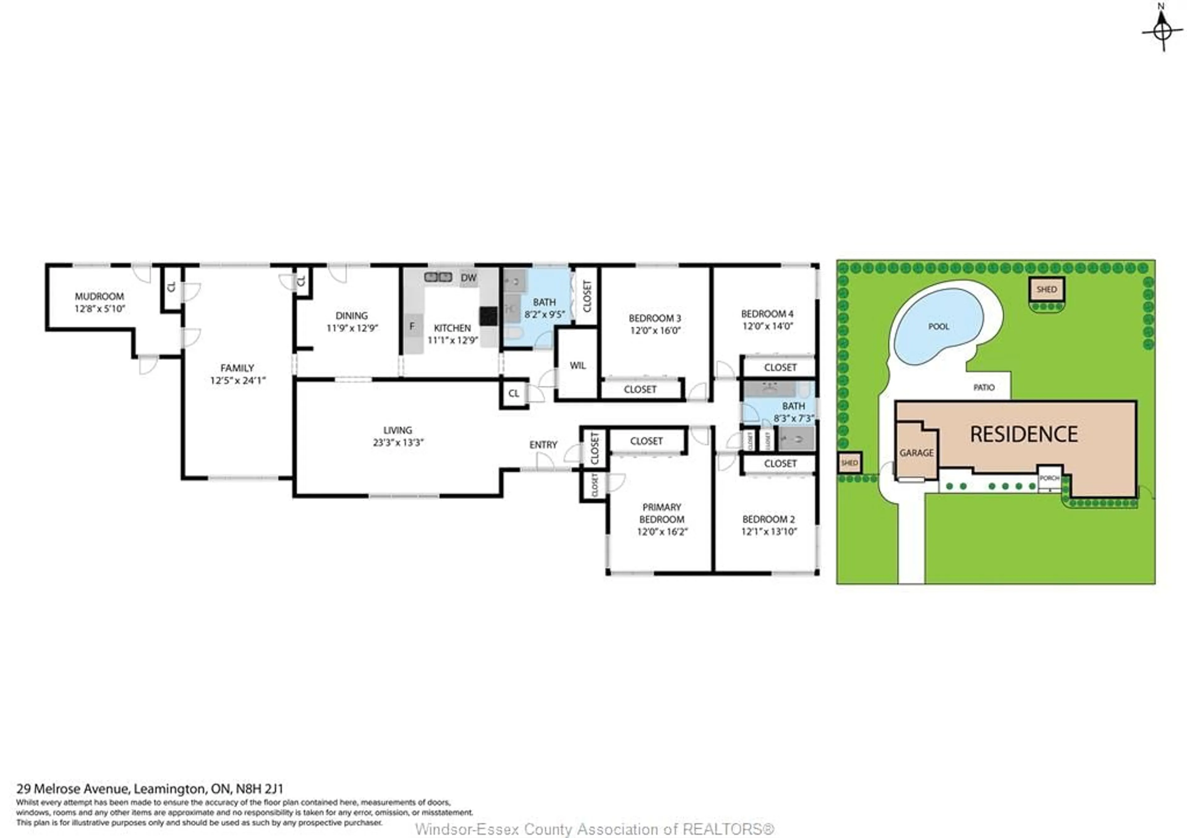 Floor plan for 29 MELROSE Ave, Leamington Ontario N8H 2J1