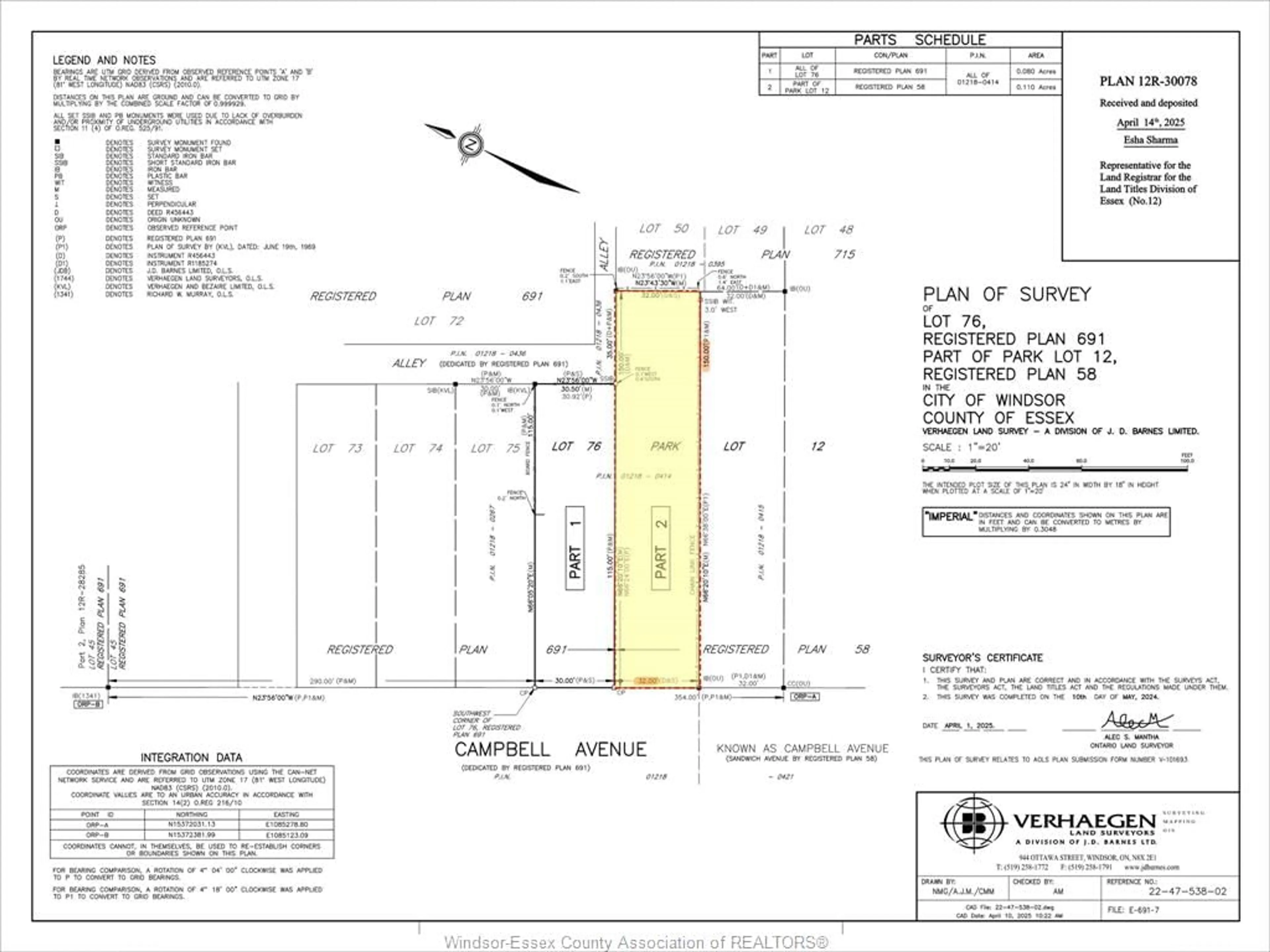 Floor plan for 940 CAMPBELL Ave, Windsor Ontario N9B 2J2