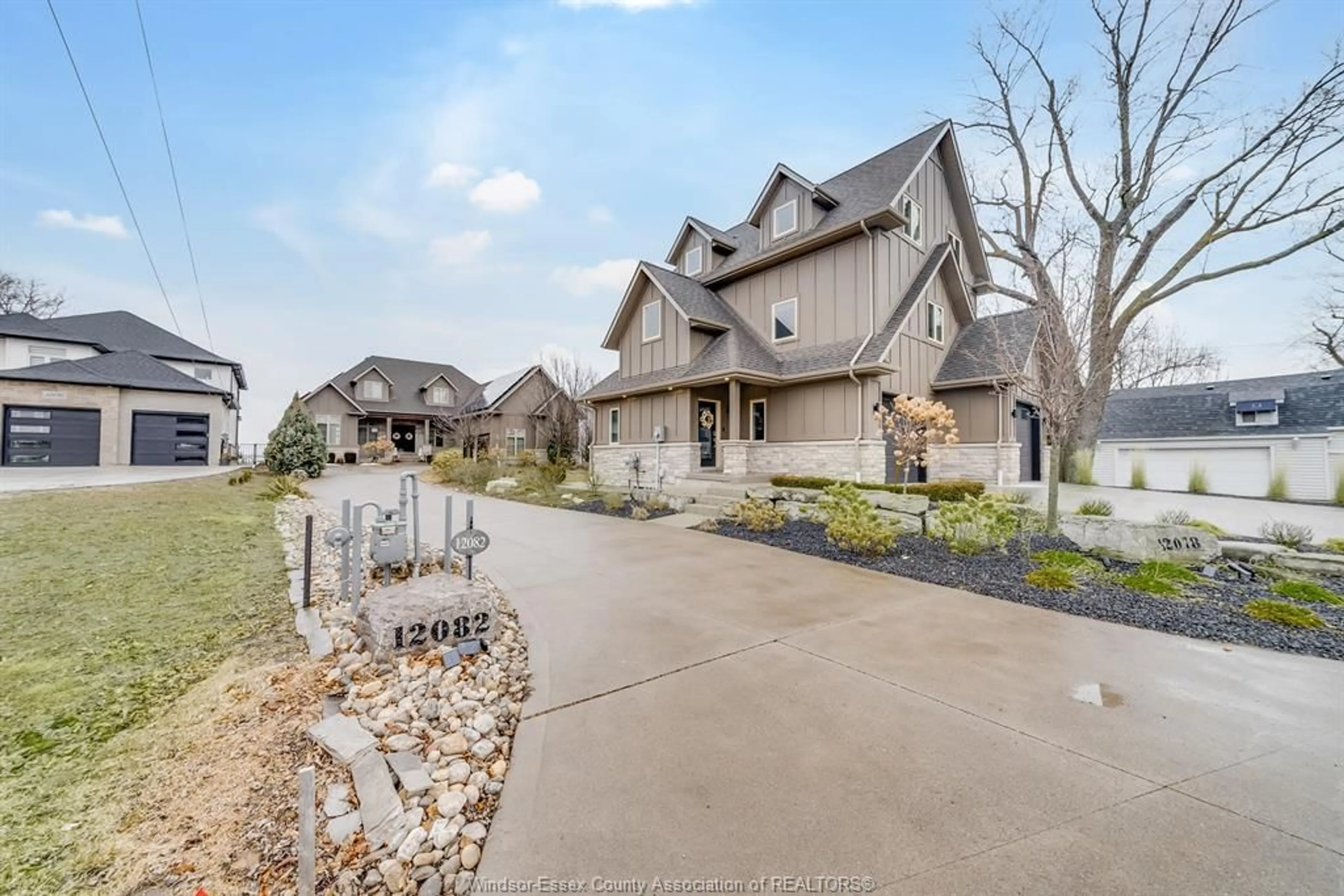 A pic from outside/outdoor area/front of a property/back of a property/a pic from drone, unknown for 12082 & 12078 RIVERSIDE Dr, Tecumseh Ontario N8P 1A9