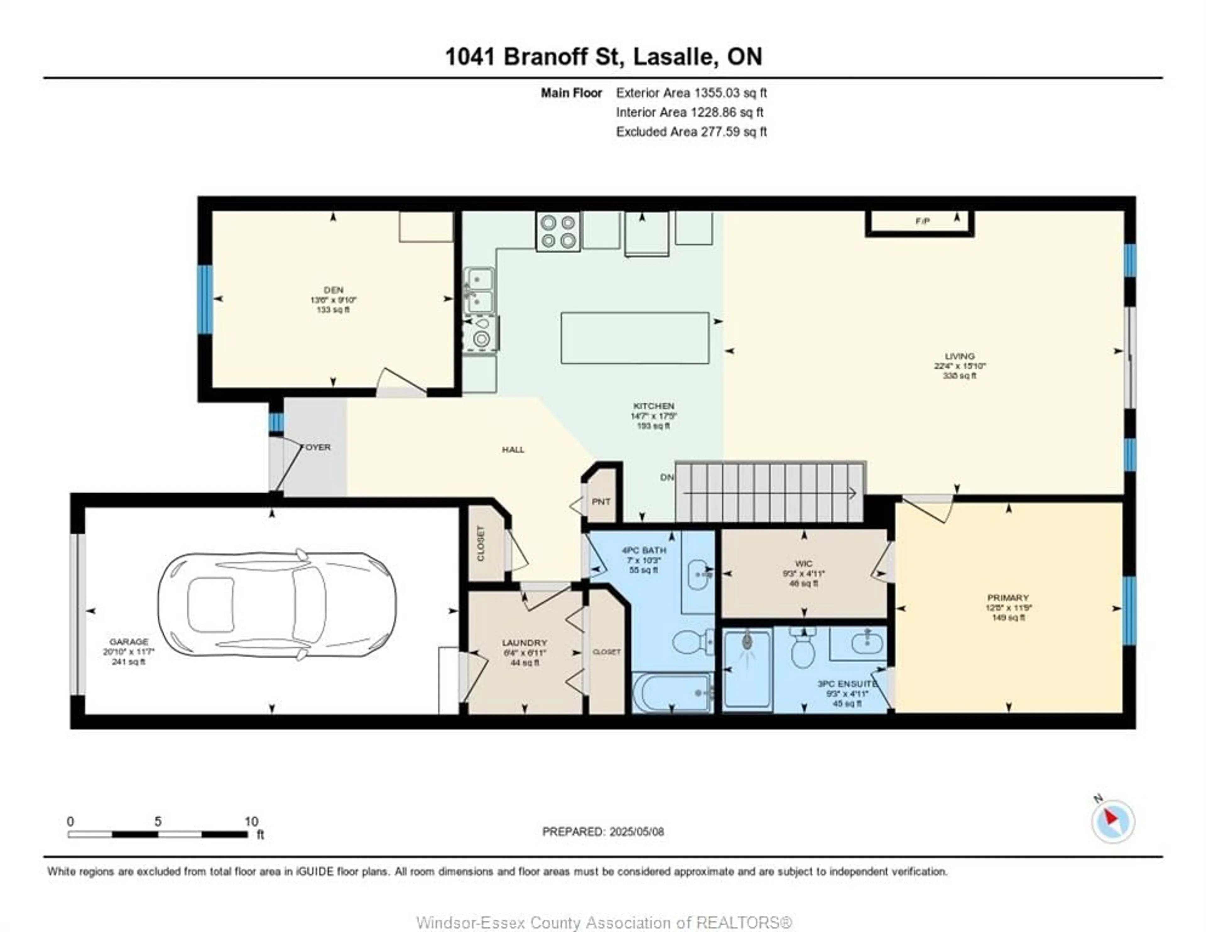 Floor plan for 1041 BRANOFF St, LaSalle Ontario N9H 0G5